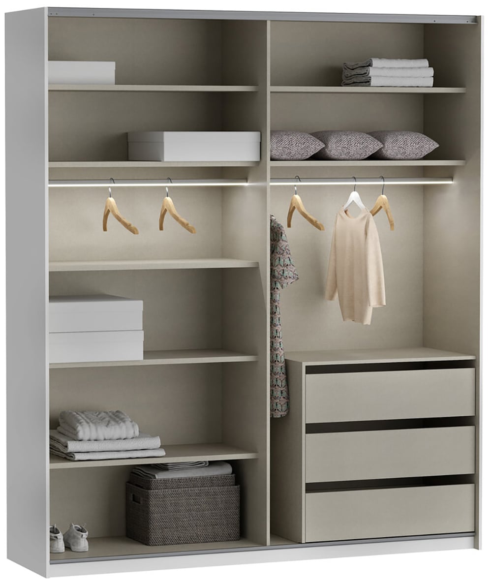 FORTE Tablette de rangement étagères 2,2 cm d’épaisseur, commandables en option, lot de 3