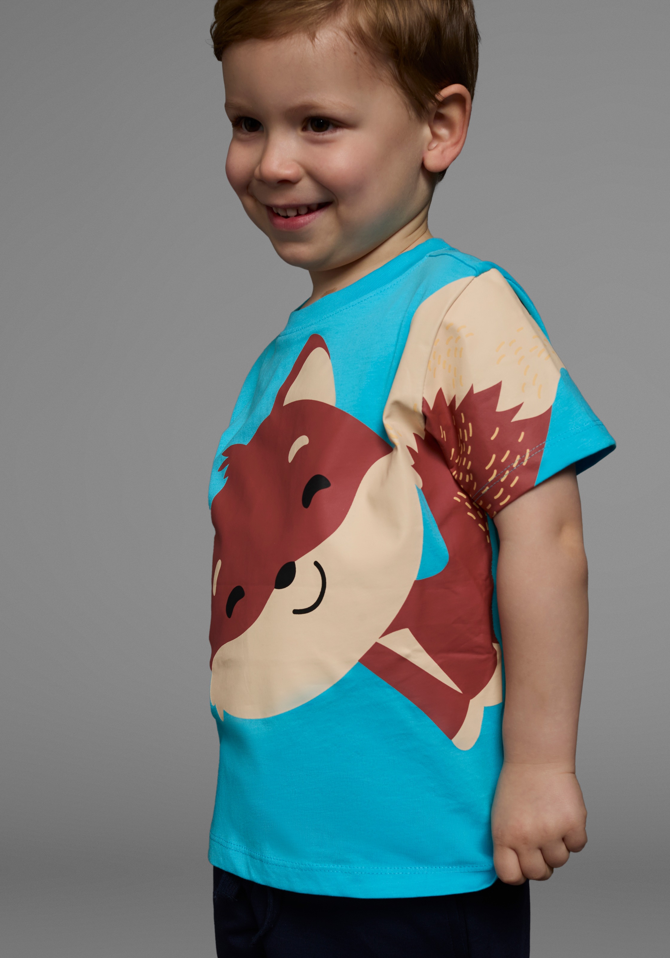 KIDSWORLD T-shirt & short »2tlg. Set T-Shirt + Sweatbermudas« Set, 2, 2 FUCHS - Print