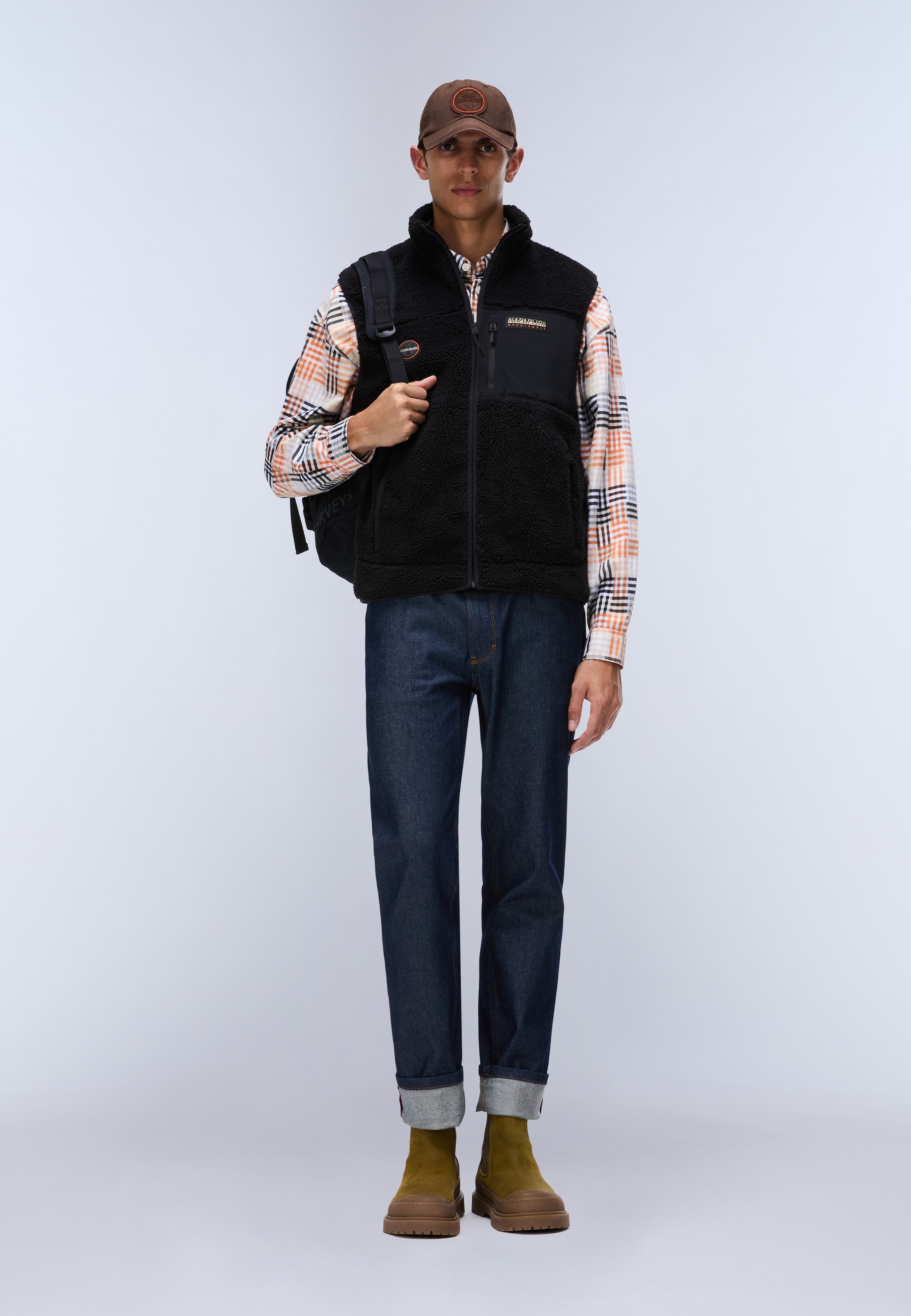Napapijri Gilet polaire »YUPIK V 2 BLACK BEAUTY« style sportif, en polyester, design sans manches