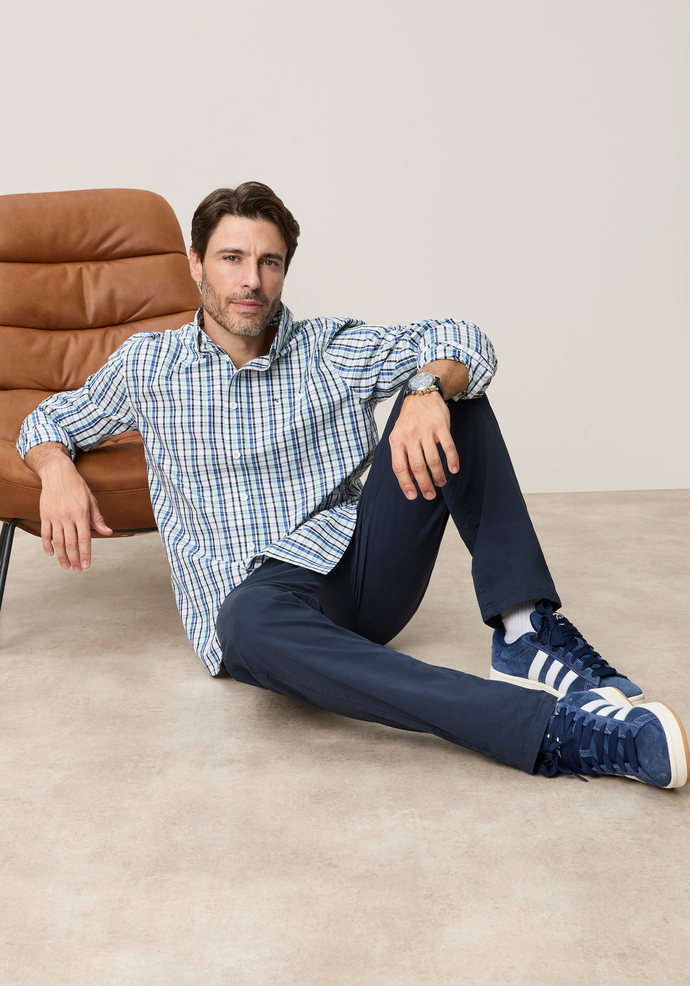 Man's World Fleecepullover , mit hoch geschlossenem Ausschnitt, melierte Optik, sportlicher Stil
