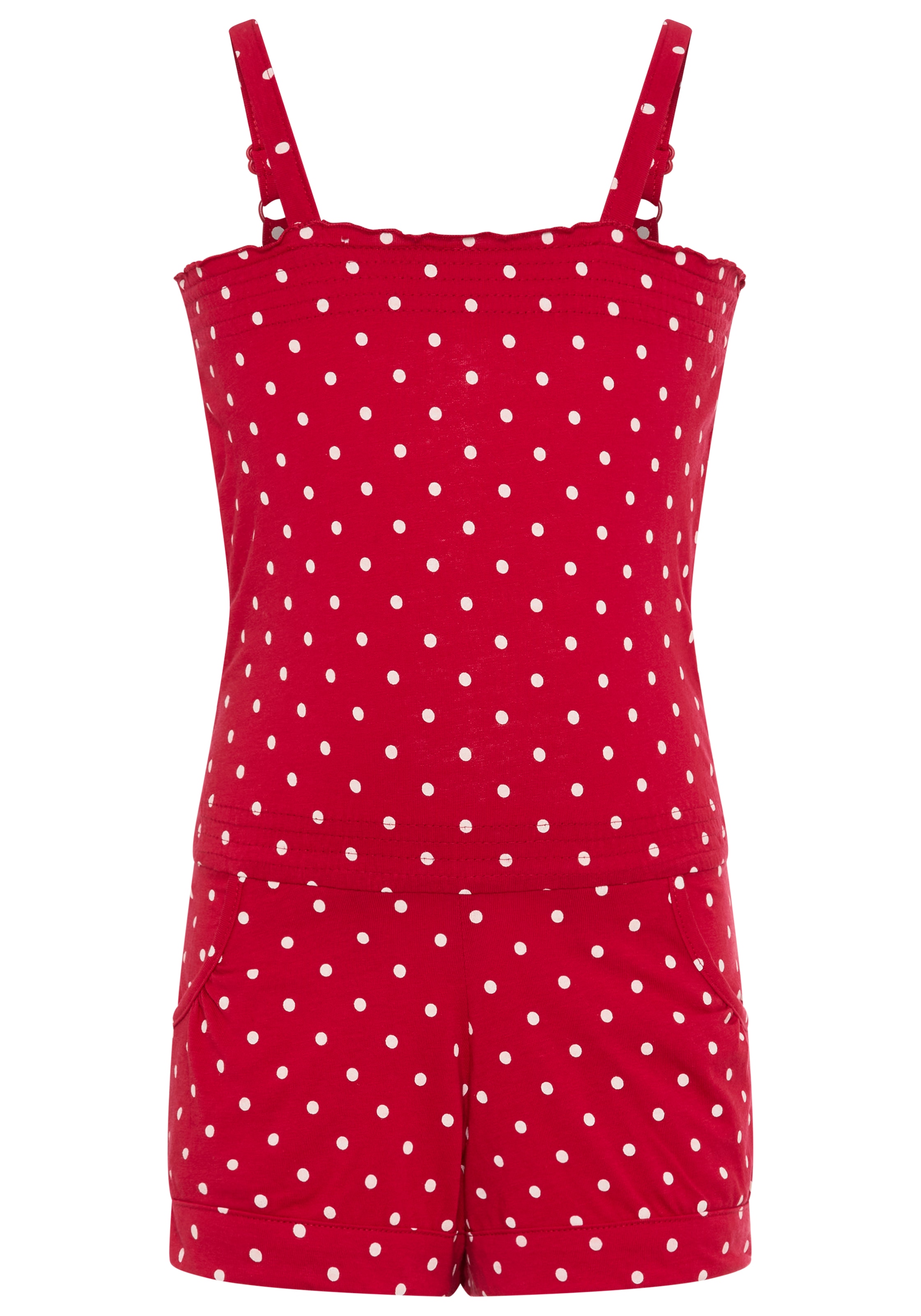 KIDSWORLD Kurzoverall »für kleine Mädchen« niedlich gepunktet