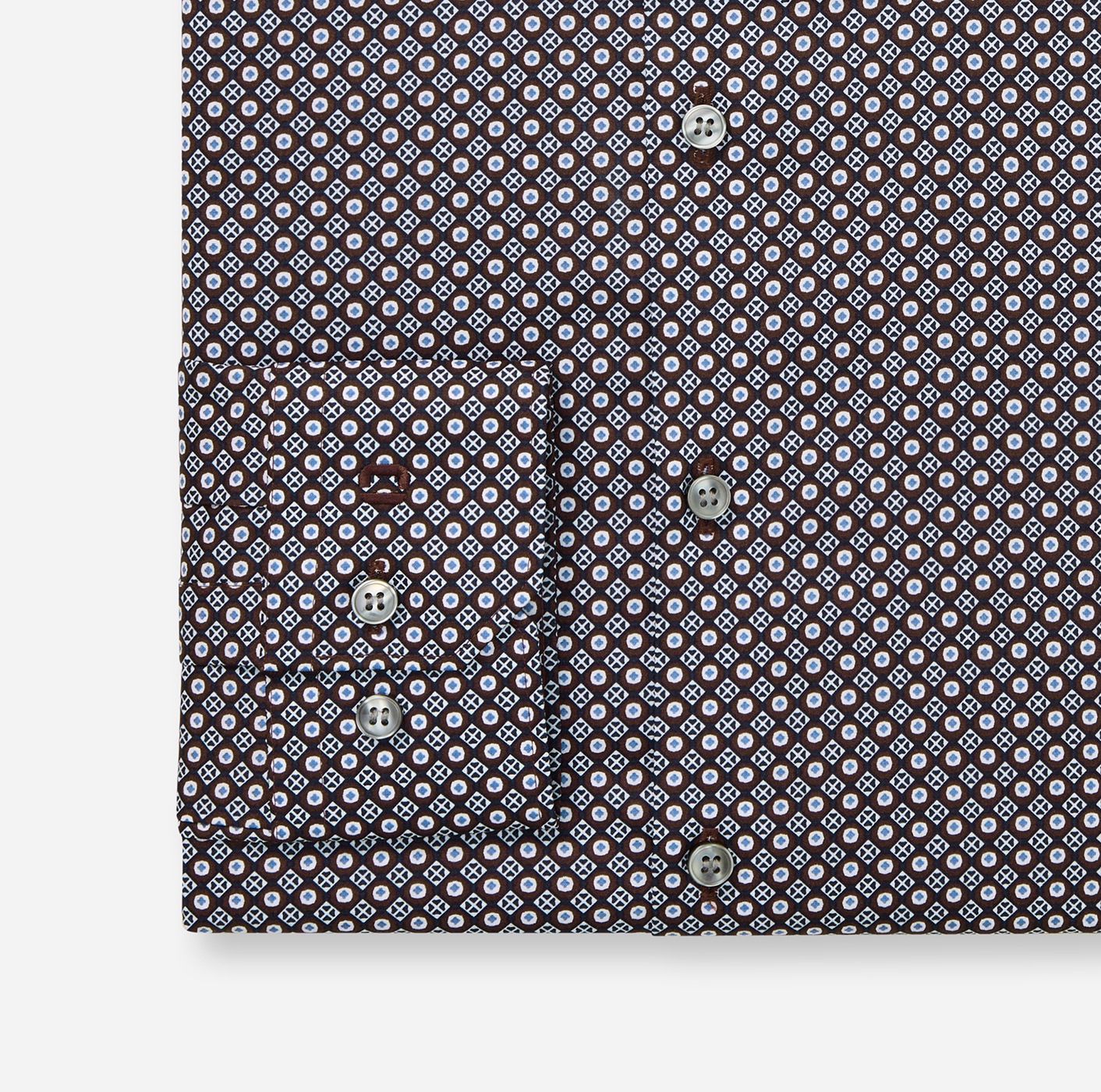 OLYMP Langarmhemd »No 6 six« super slim, gemustert, Businesshemd, Modern Kentkragen