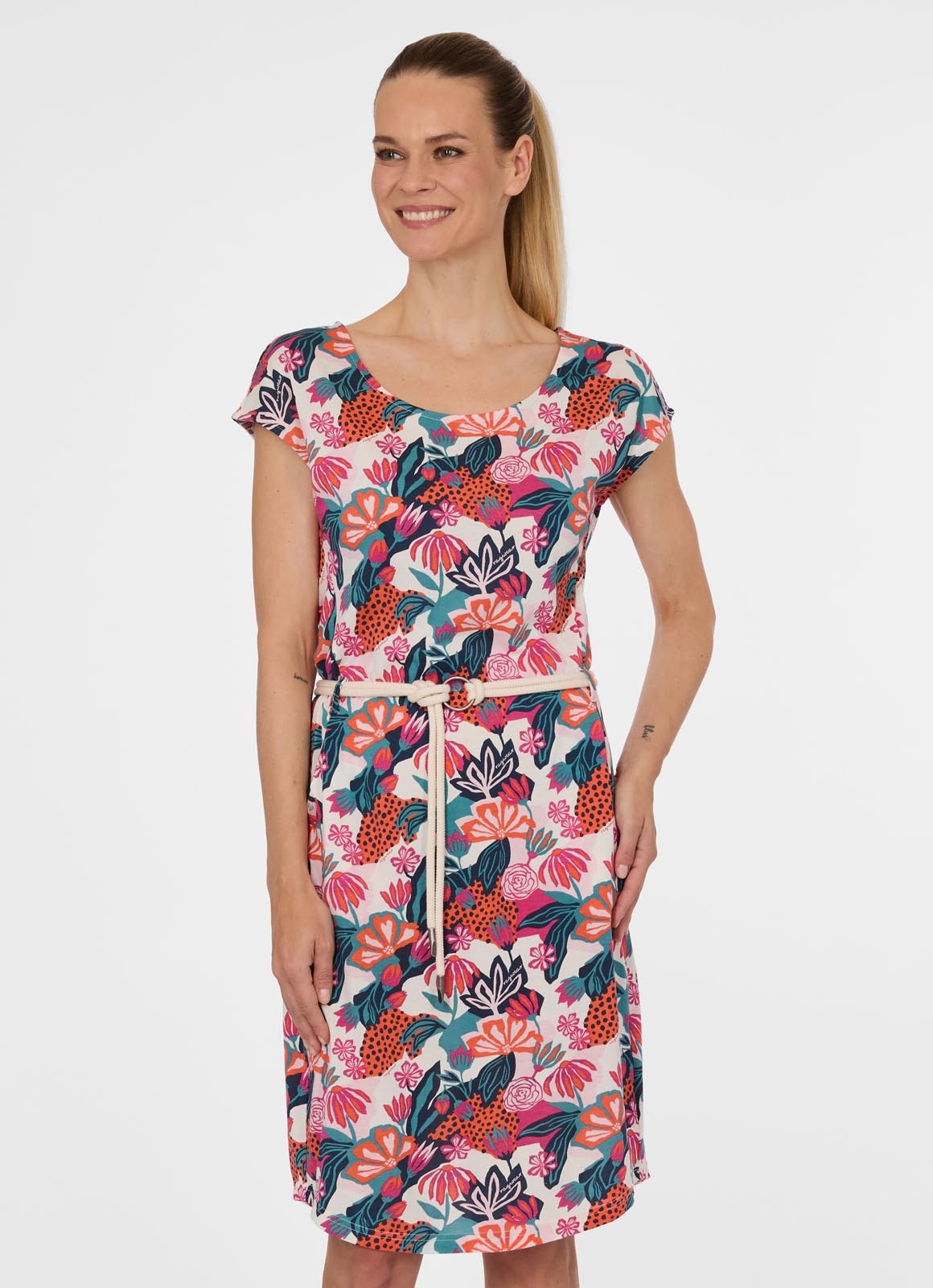 Ragwear Mini-robe »LILITHE PRINT« en mélange de coton, coupe normale, manches courtes