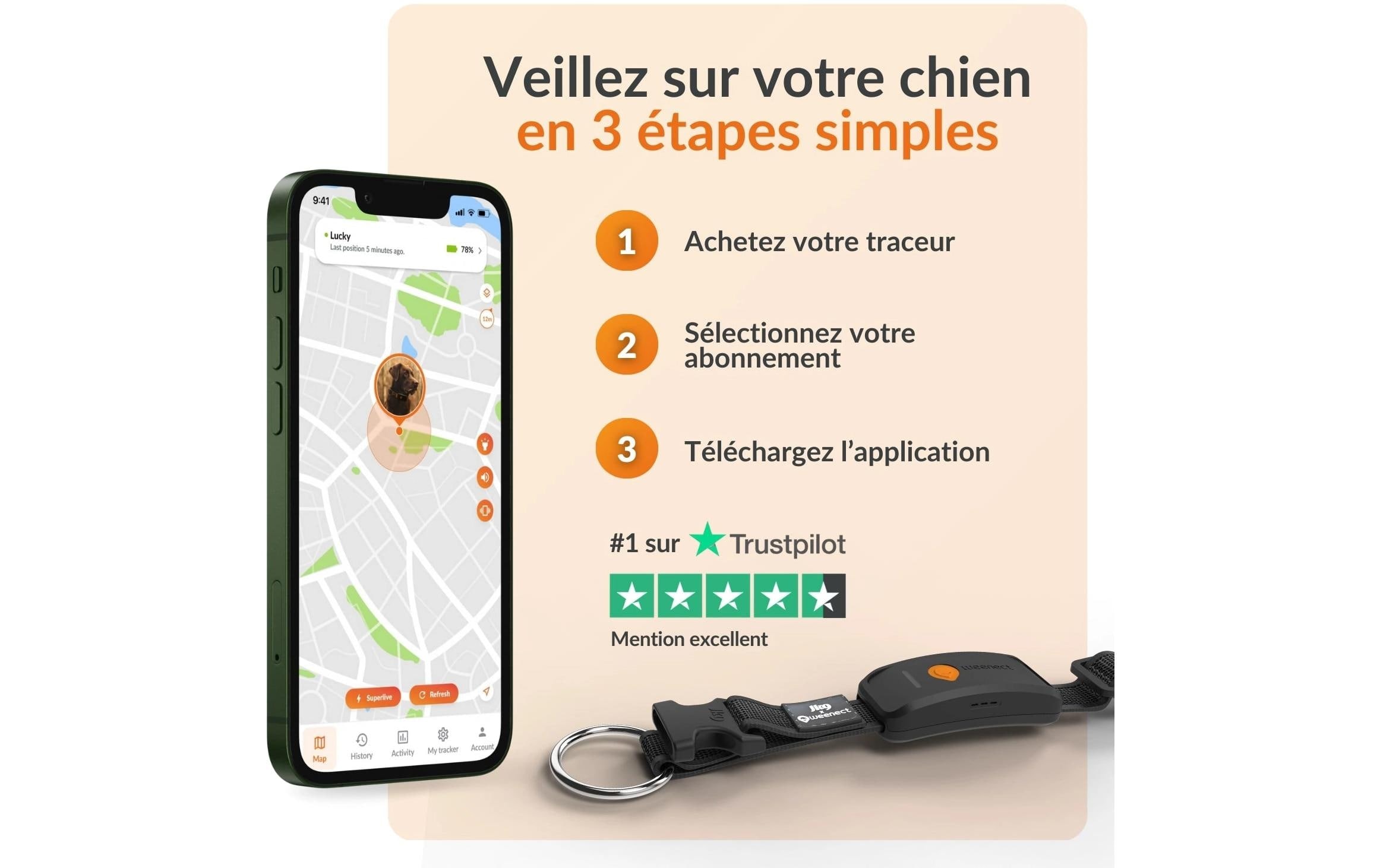   GPS-Hundetracker »Weenect für Hunde XT mit Halsband«
