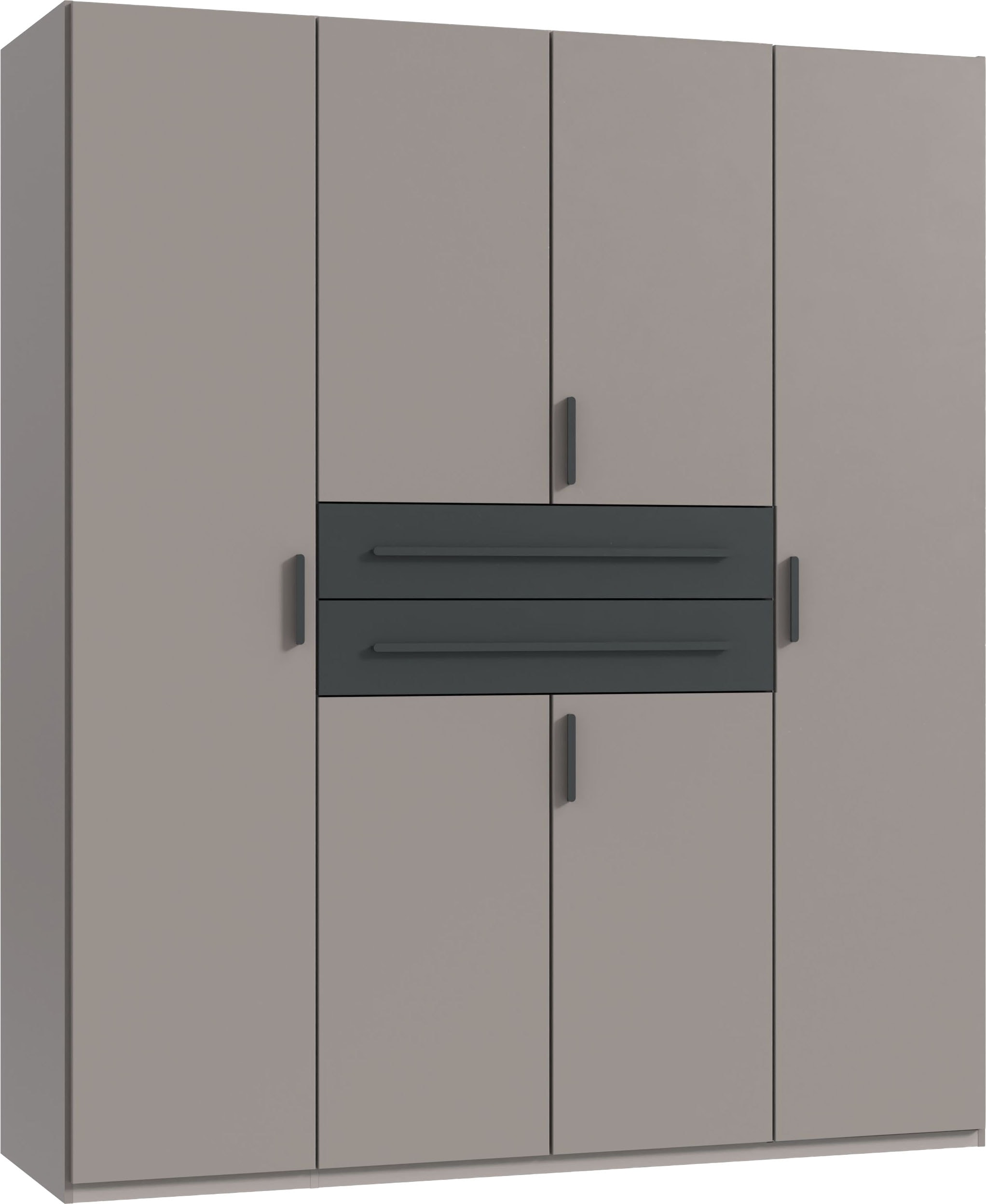 Wimex Armoire à portes battantes »Digit, erhältlich in den Breiten 180cm, 225cm oder 270cm« Armoire de chambre best-seller à l'aspect moderne,  Armoire avec deux tiroirs à hauteur centrale