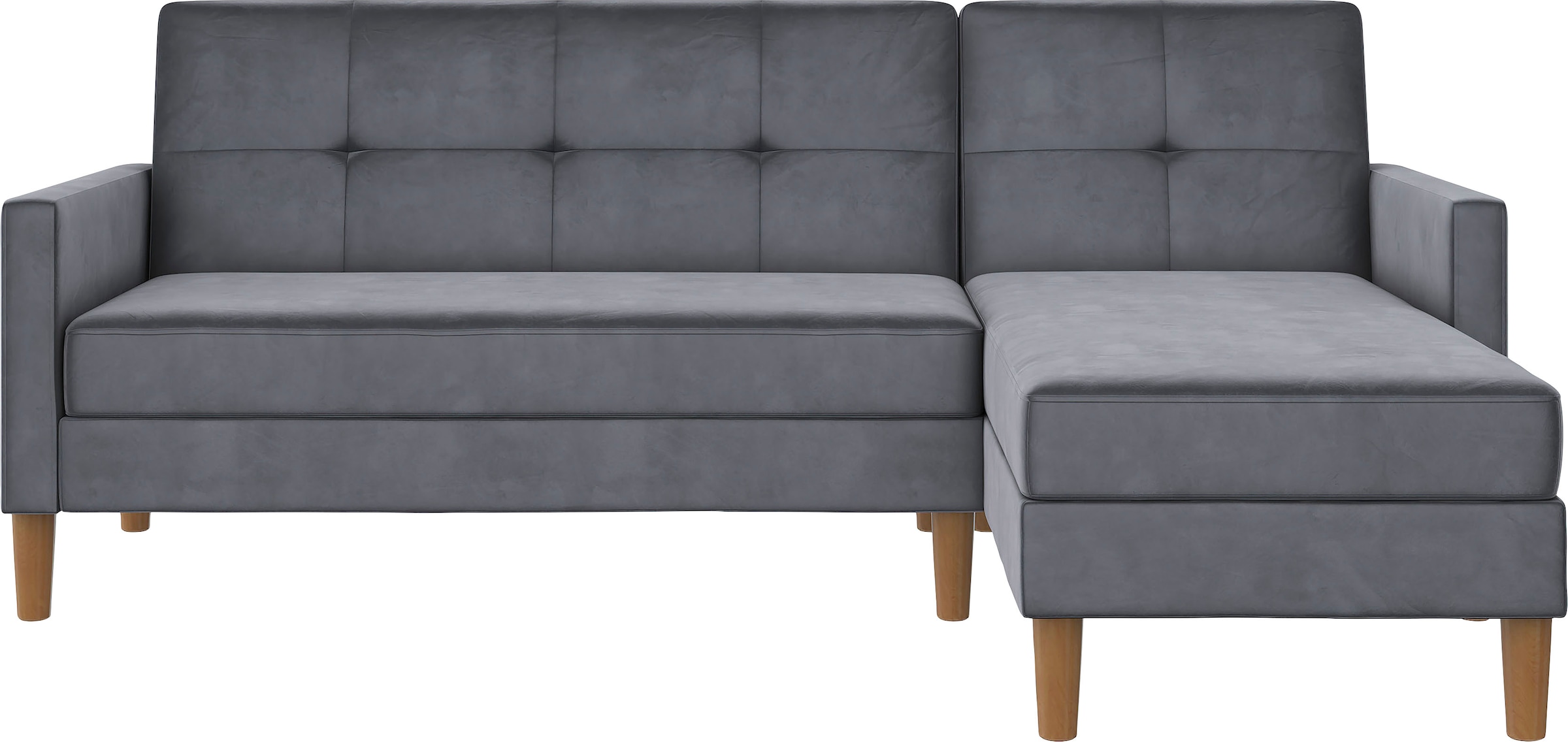 Dorel Home Ecksofa »Lilly, L-Form,« mit Bett-Funktion, Recamiere beidseitig montierbar, Sitzhöhe 43 cm