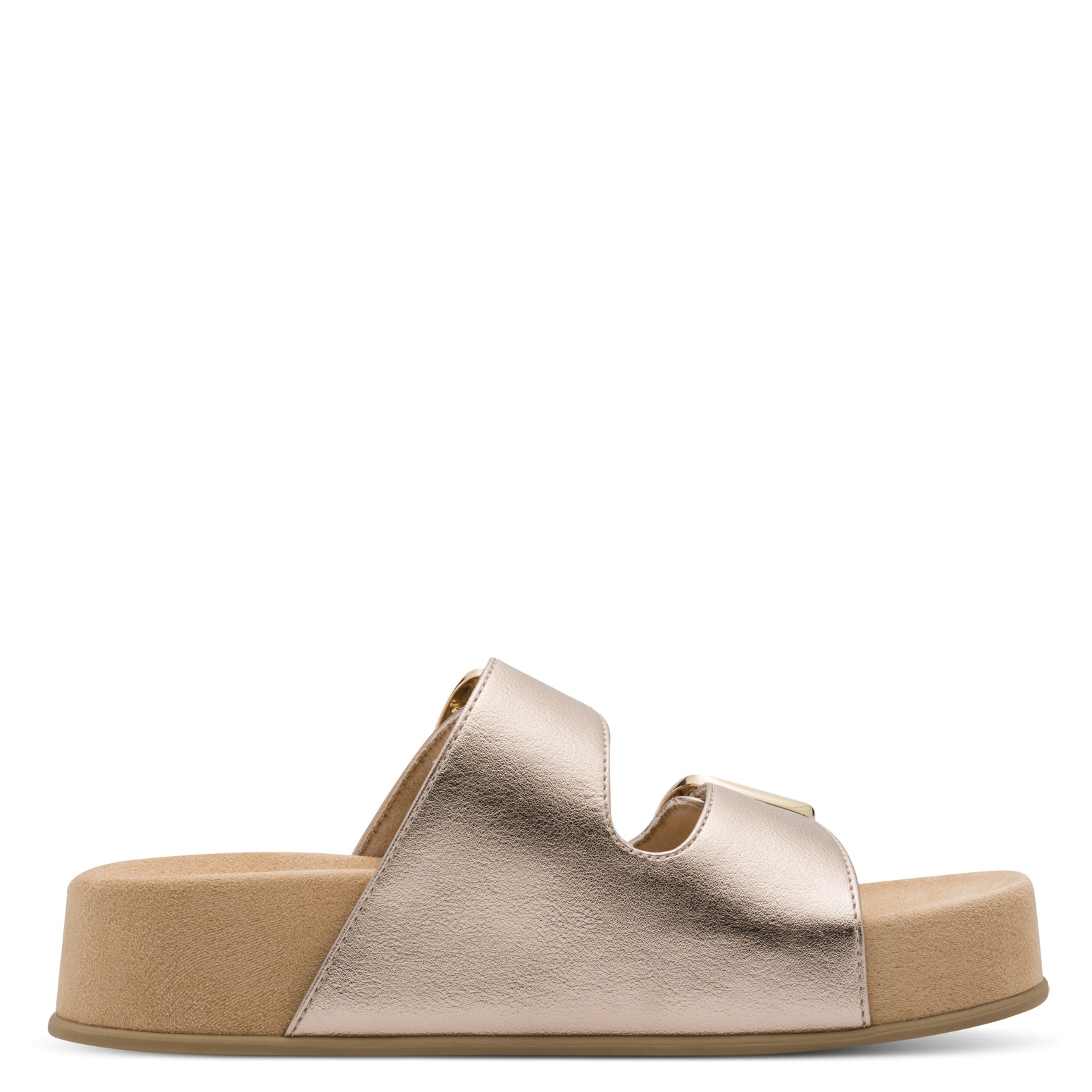 MARCO TOZZI Pantolette »CAPRIA«  Chaussure d'été, chaussure à enfiler avec logo embossé sur les boucles