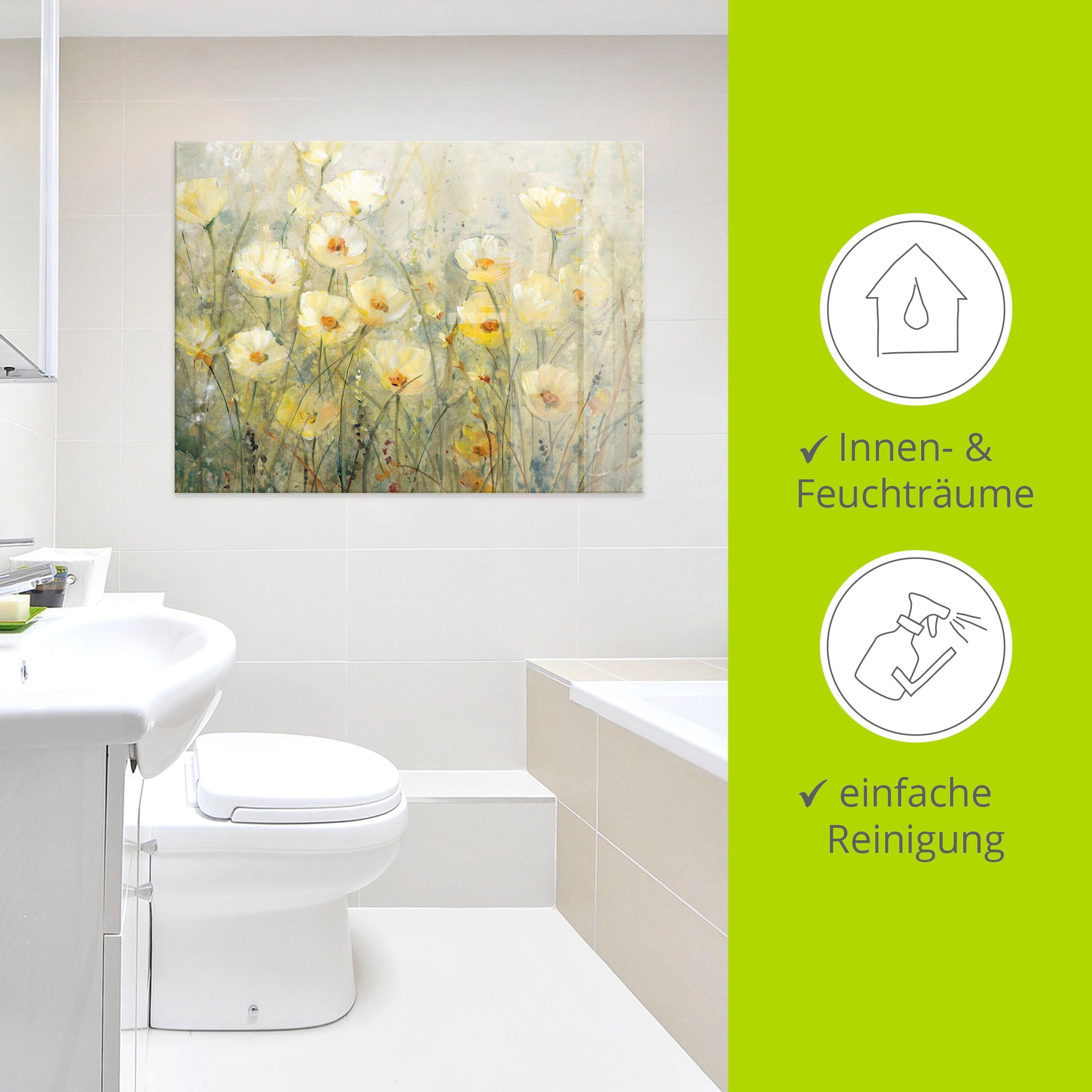 Artland Glasbild »Sommer in voller Blüte I« Blumenwiese 1 Stk. tlg. in verschiedenen Grössen