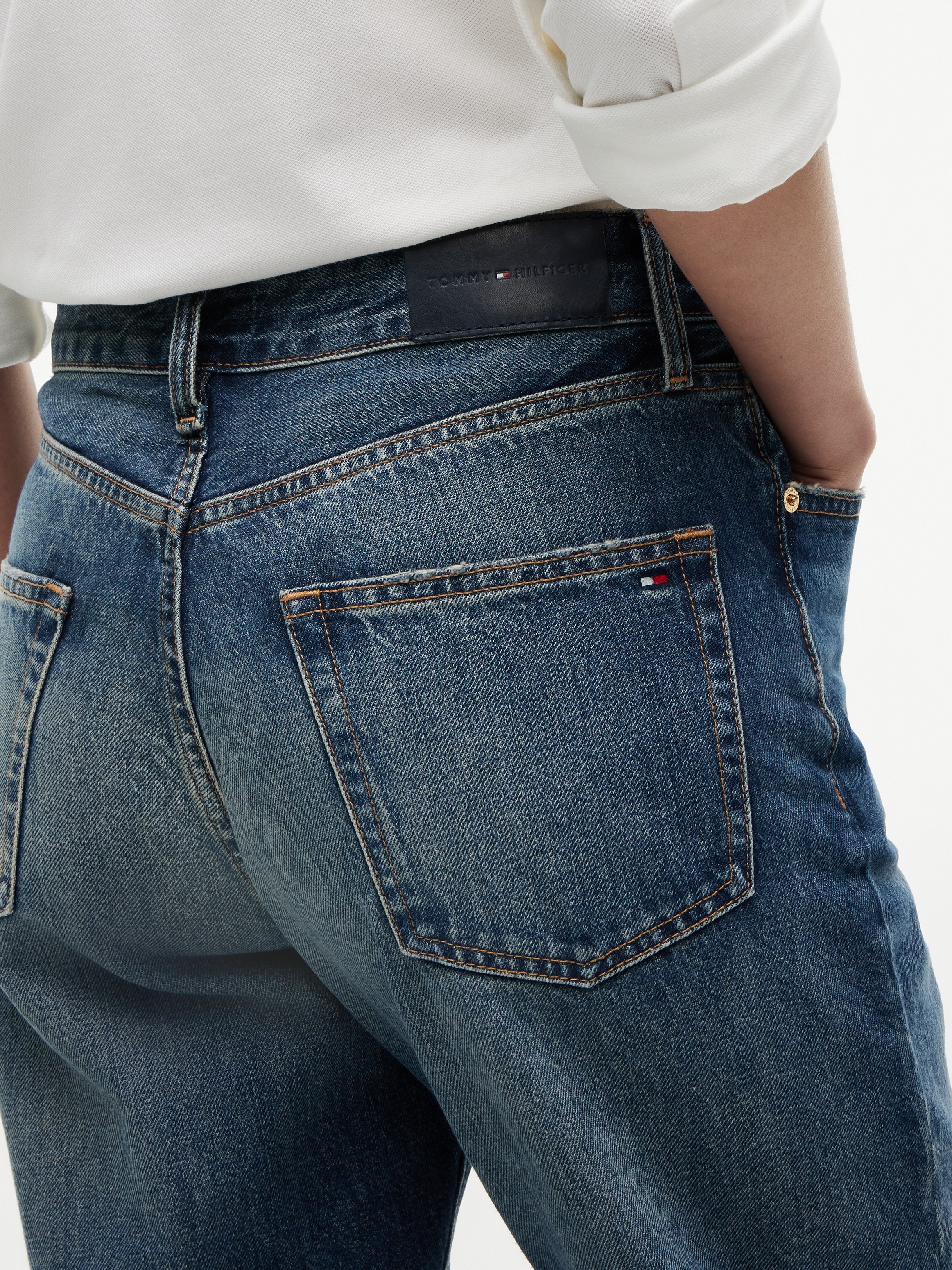 Tommy Hilfiger Jeans droit »LOOSE STRAIGHT CAM RW« Coton, coupe droite, taille normale