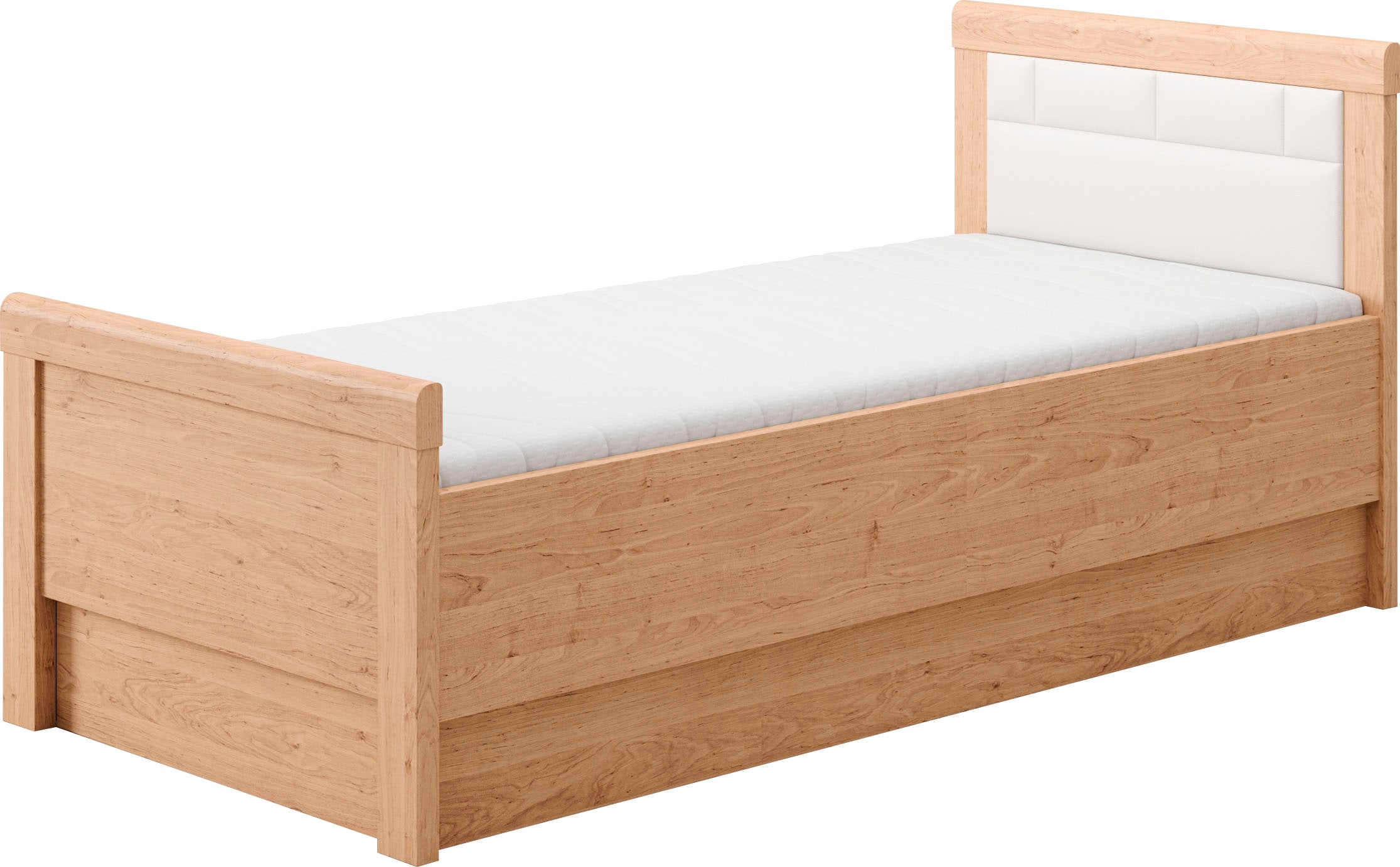 priess Einzelbett »Arnsberg Komfortbett mit flexibel höhenverstellbarer Liegefläche« gepolstertes Kopfteil, Made in Germany mit Blauem Engel und Goldenem M