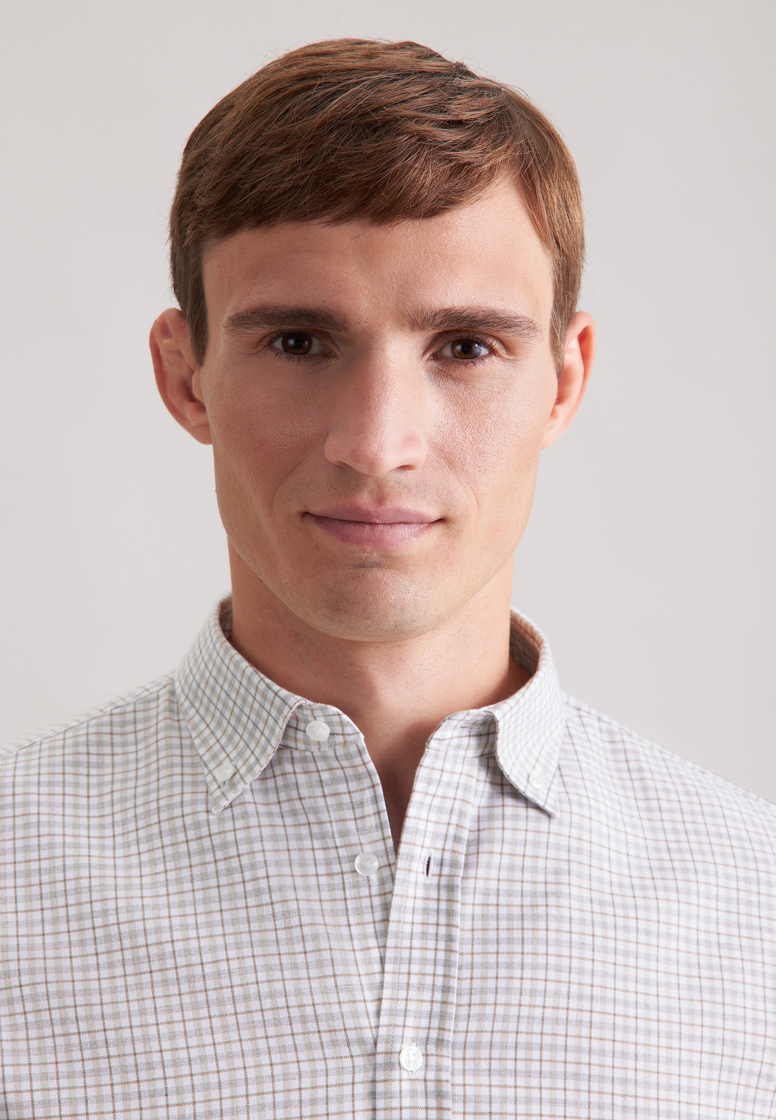 seidensticker Chemise en flanelle »Schwarze Rose« Shaped 1/1 Button-Down-Kragen Karo