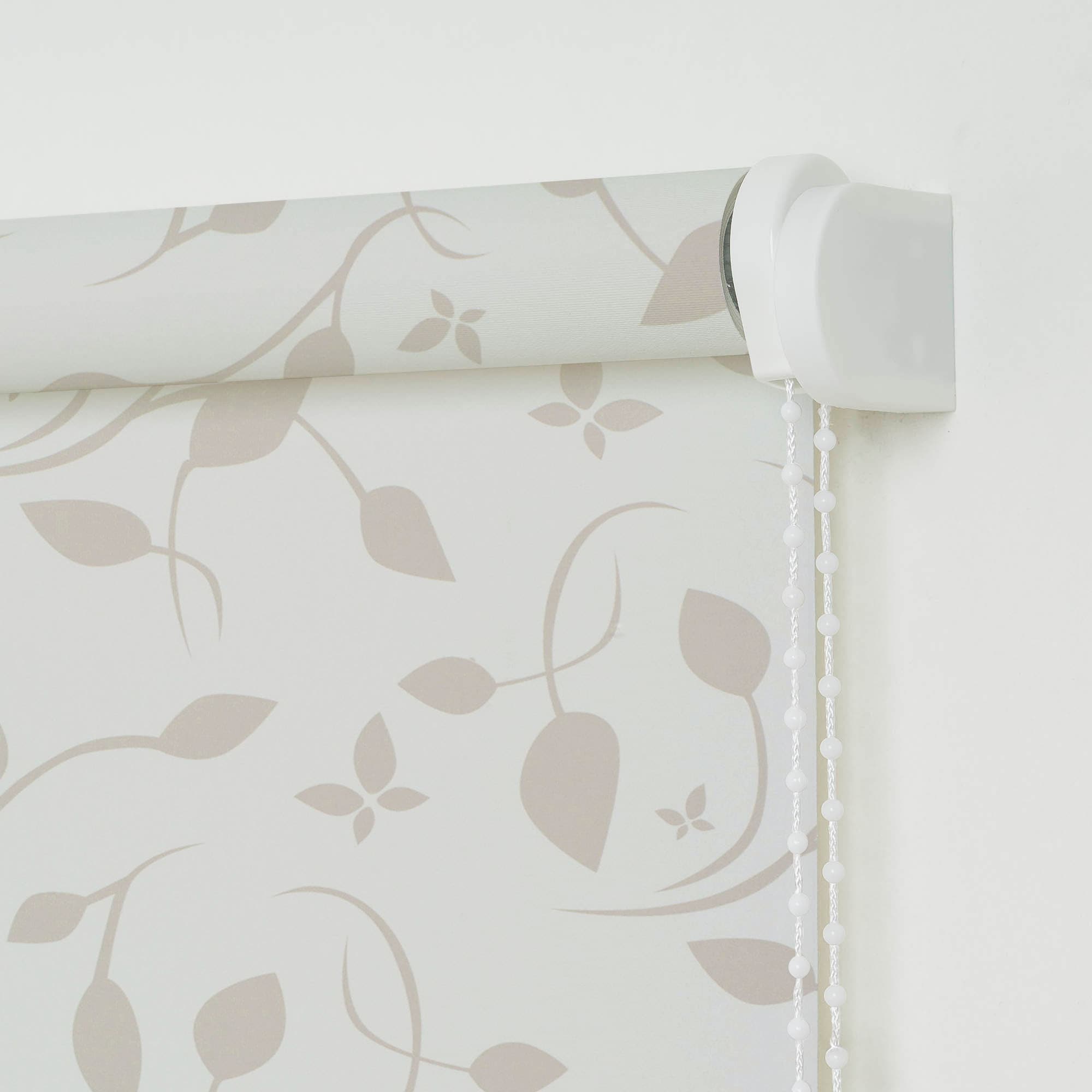 Liedeco Store à tirage latéral »Seitenzugrollo Design Ranke« Transparent suspendu librement Translucide avec protection visuelle, montage flexible