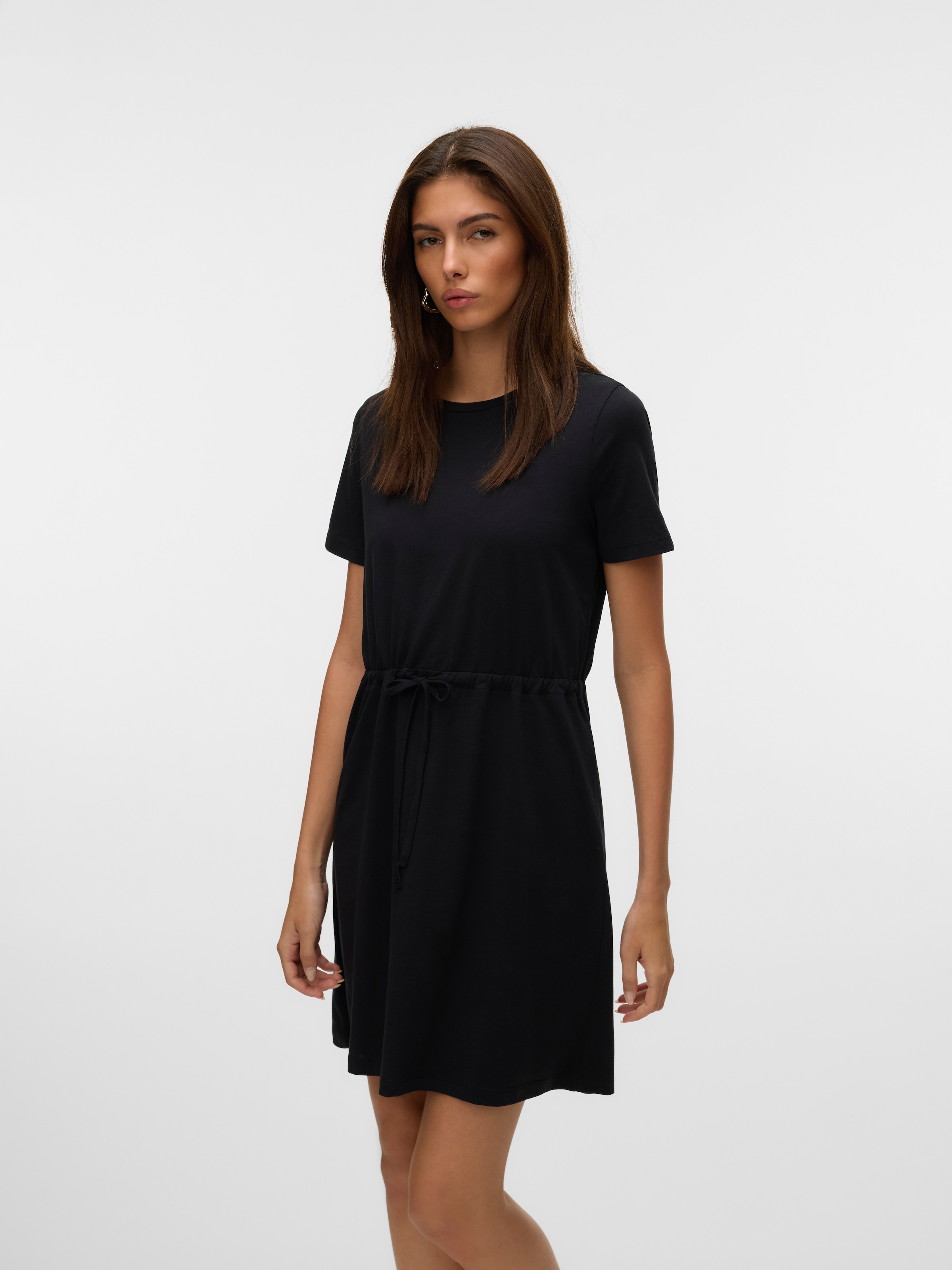 Vero Moda Shirtkleid »VMLUNA SS SHORT STRING DRESS JRS NOOS« Sommerkleid,