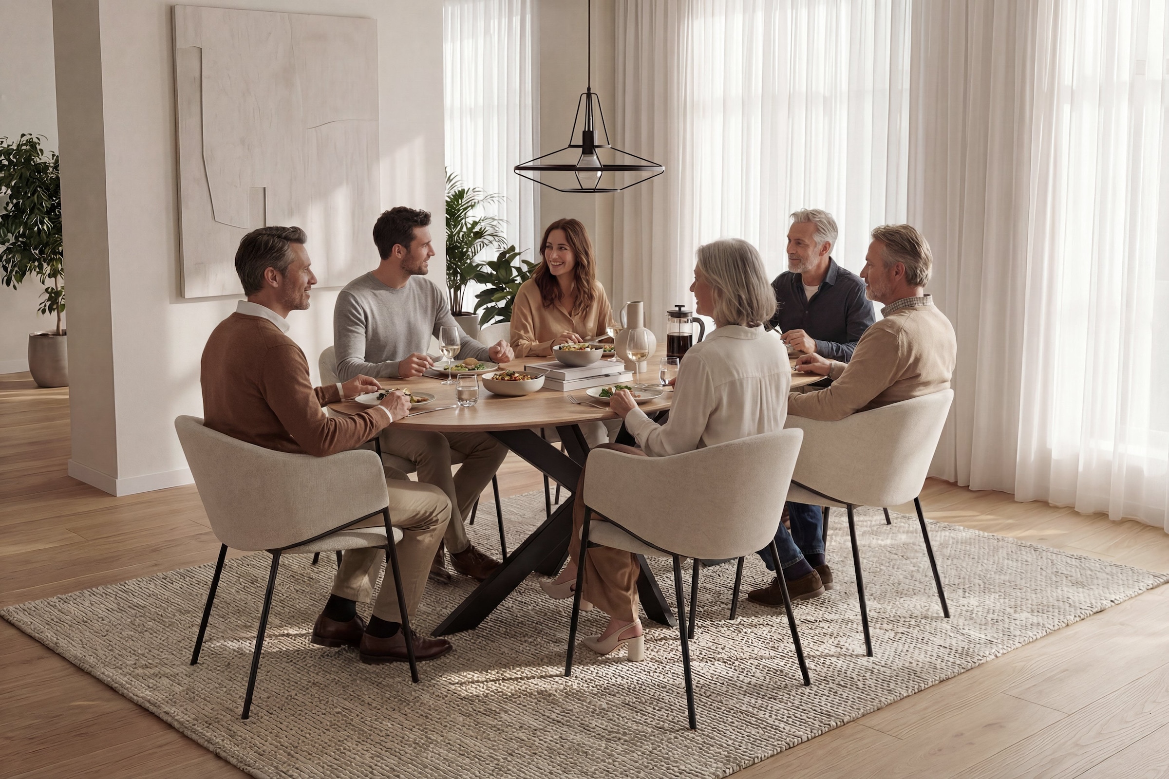 byLIVING Chaise de salle à manger »YORK« (Ensemble) 2 cuisStrukturstoff in beige, bis 110 kg, Schaumstoff, 4-Fussgestell