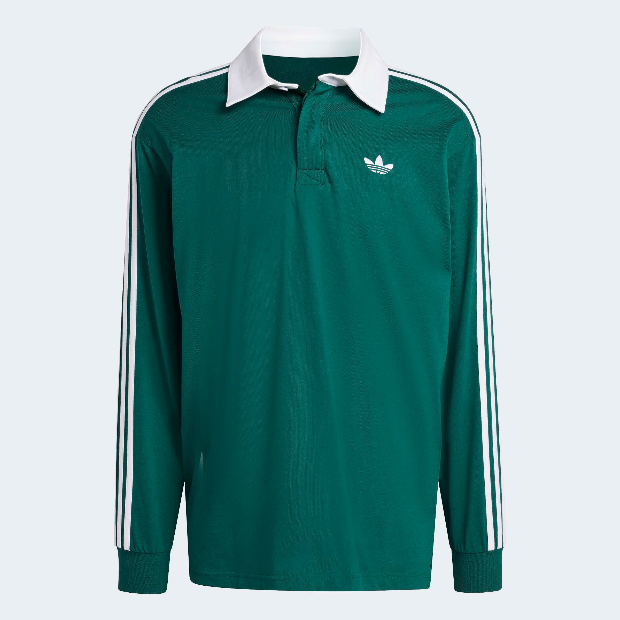 adidas Originals Polo »3-STREIFEN RUGBY LONGSLEEVE POLO« avec bouton-pression, en coton