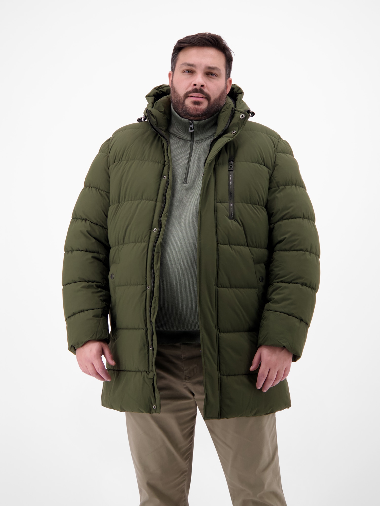 LERROS Veste d'hiver »Herren Steppjacke in Grossen Grössen« avec capuche