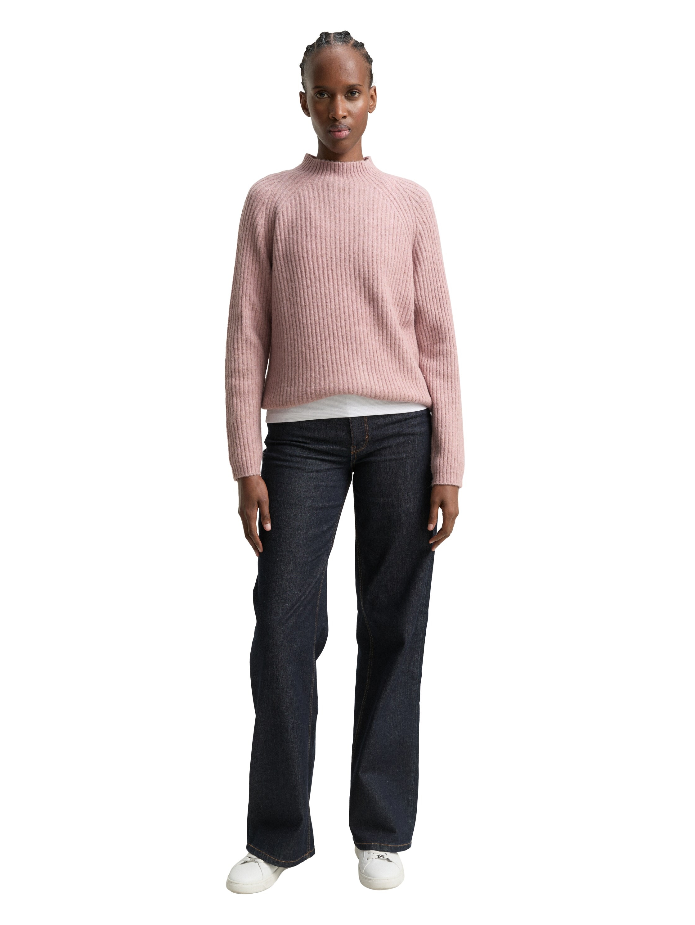 TOM TAILOR Denim Pull en tricot mit Stehkragen