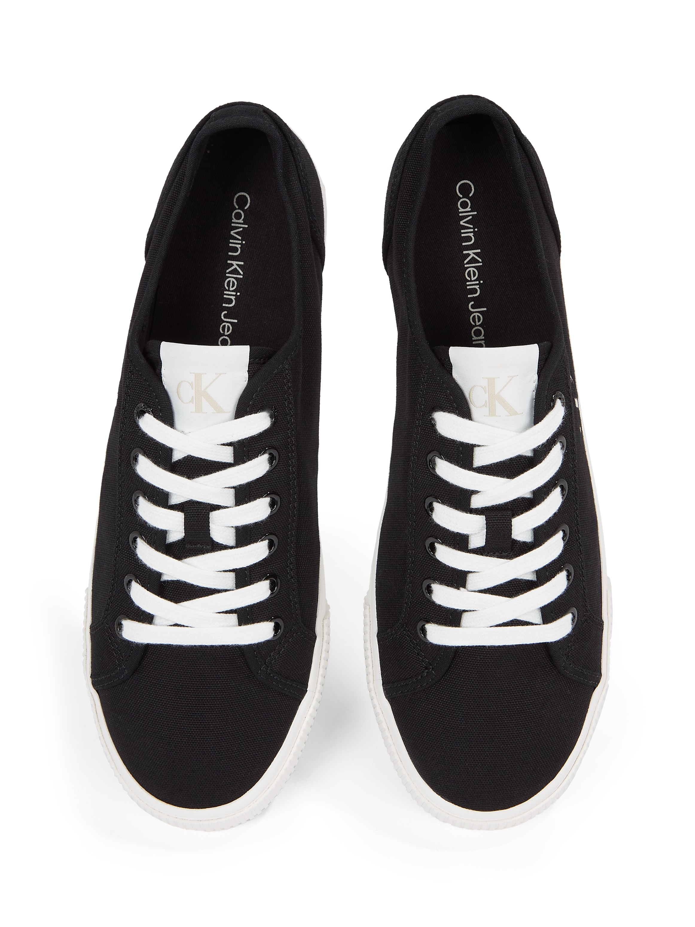 Calvin Klein Jeans Sneaker »ESS VULC LOW MG CANVAS«  Schnürschuh, Halbschuh, Freizeitschuh in klassischer Optik
