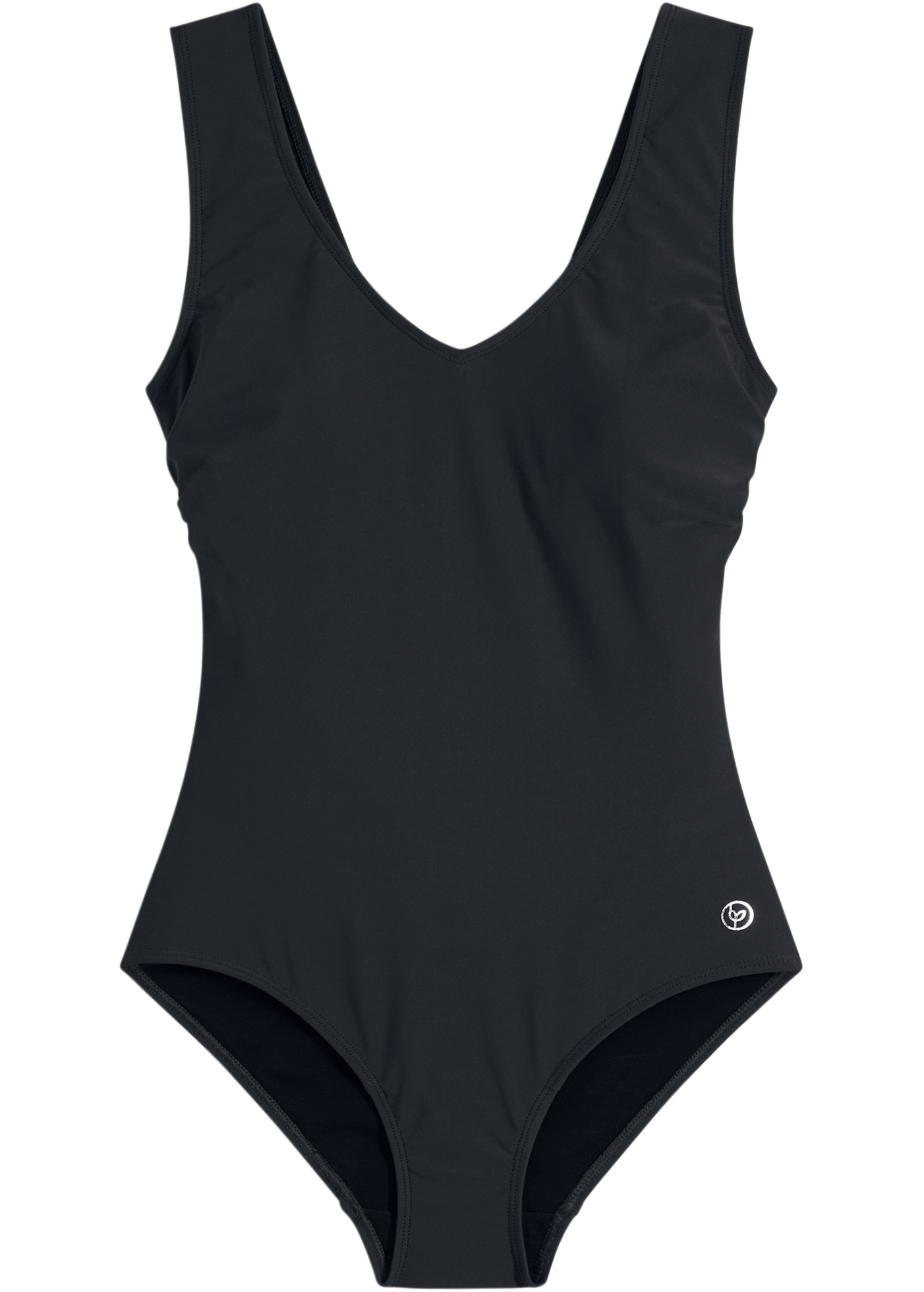 bonprix Maillot de bain 1 cuis mit V-Ausschnitt, Shape-Design, mit Elasthan-Anteil