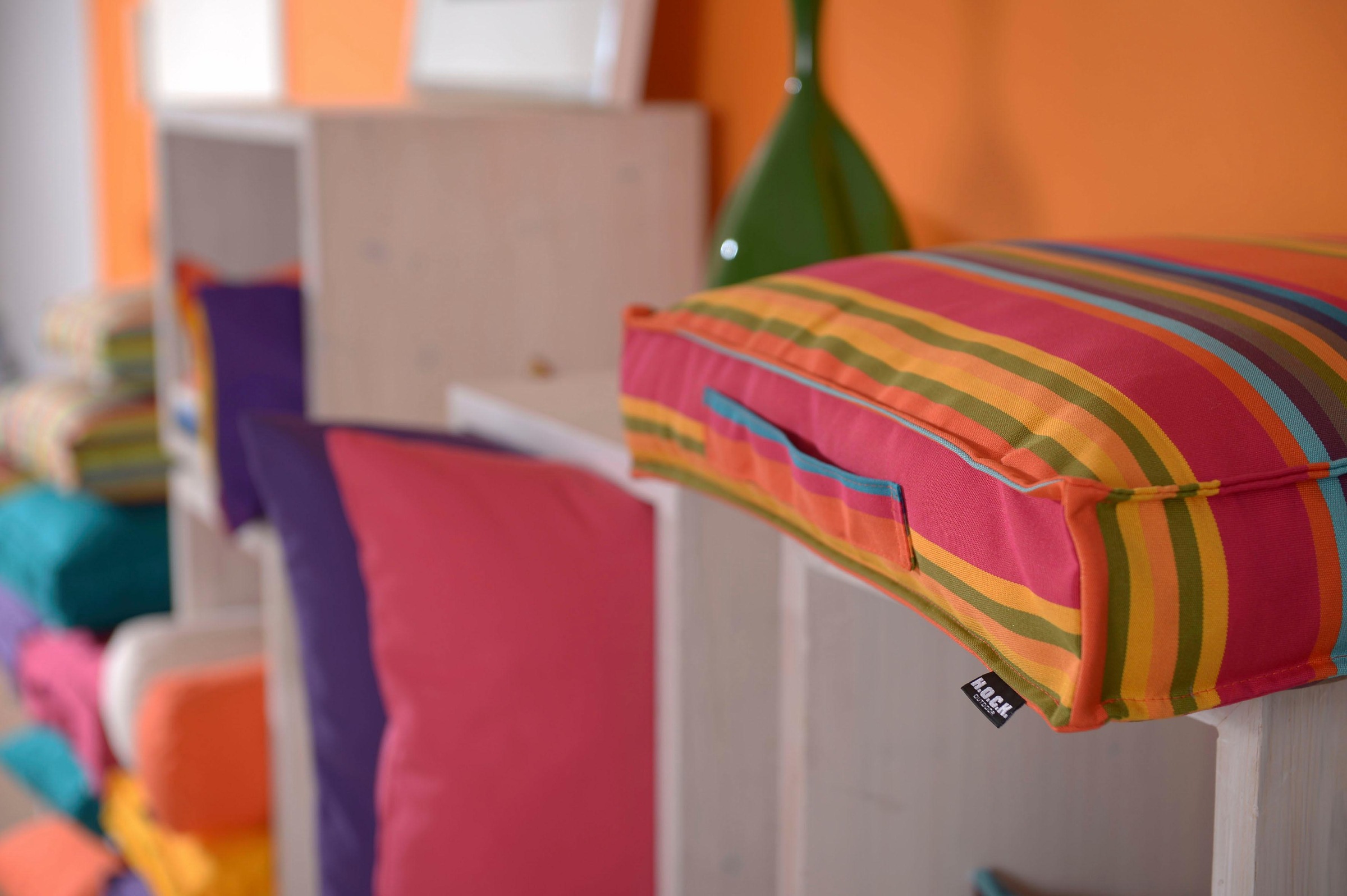 H.O.C.K. Sitzkissen »Yucatan« mit bunten Streifen
