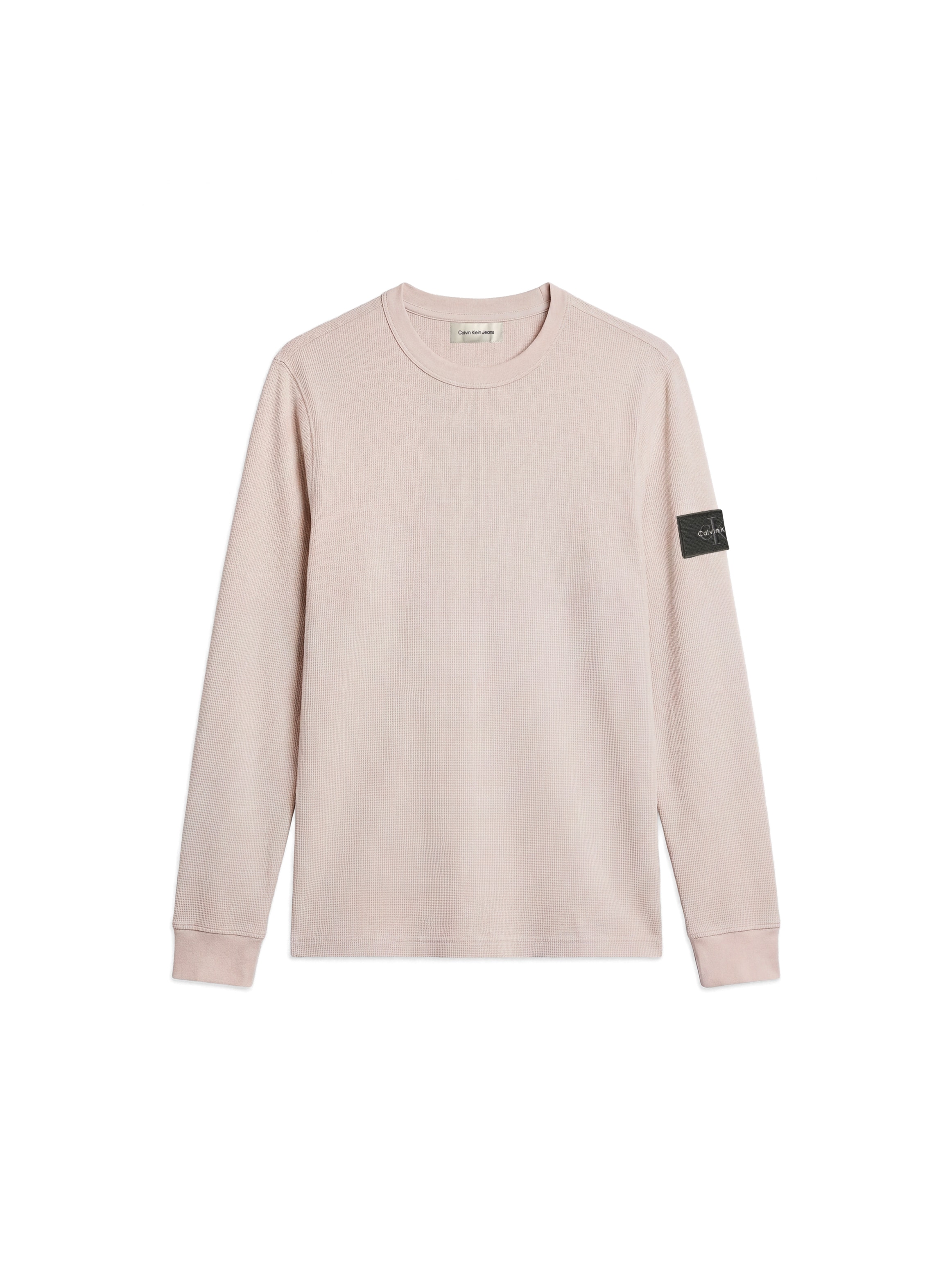 Calvin Klein Jeans Langarmshirt »WAFFLE BADGE CREWNECK TEE« Regular fit, Badge, Rundhalsausschnitt