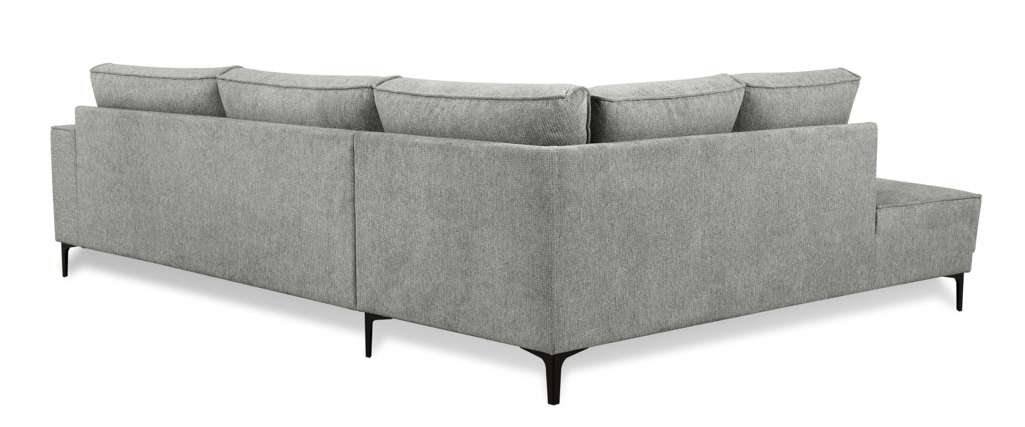 GOODproduct Ecksofa »Casina« mit abgerundeter Ottomane, in einem weichen Chenille-Stoff