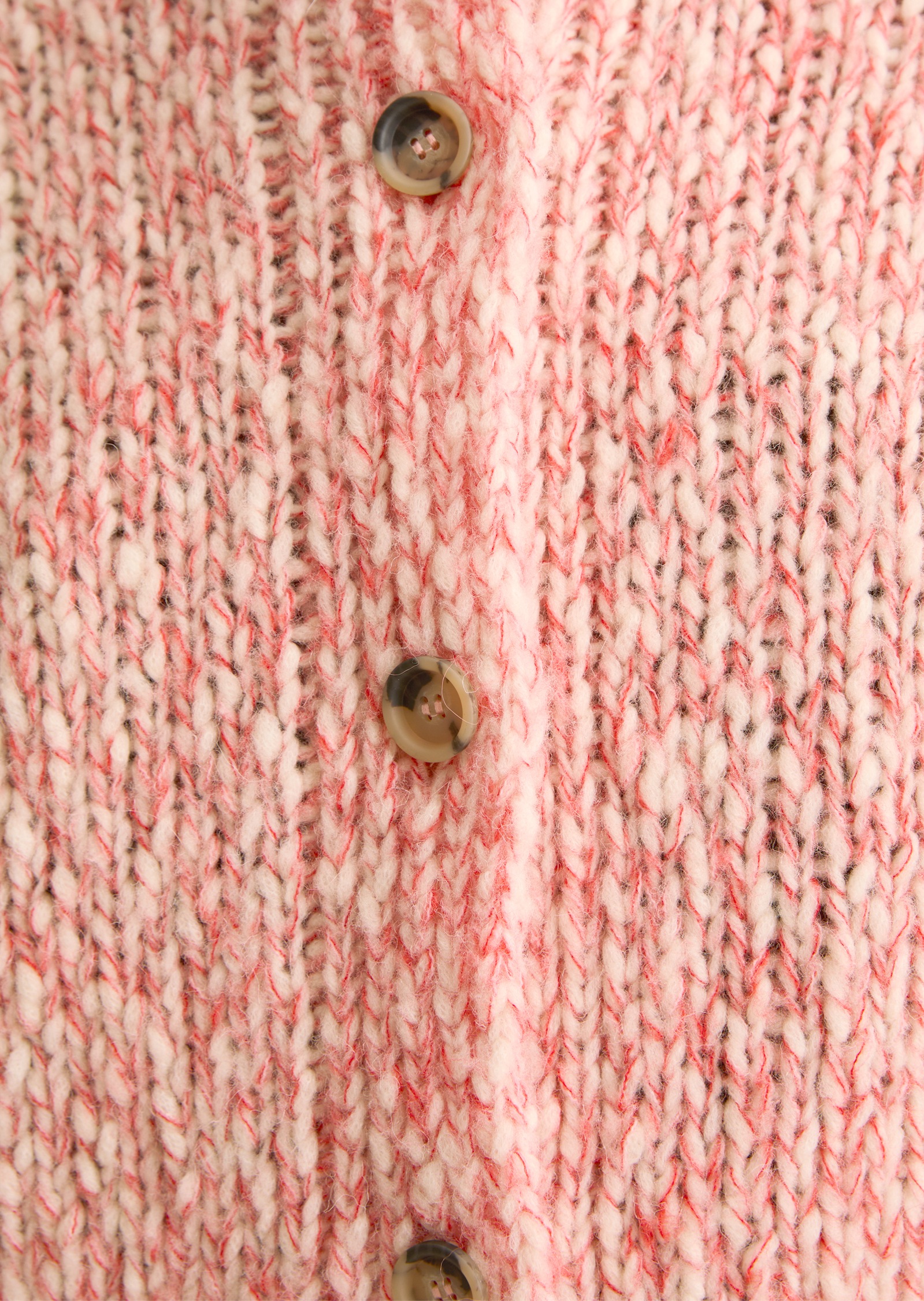 Marc O'Polo DENIM Cardigan melierte Struktur, lockere Form, Rundhals