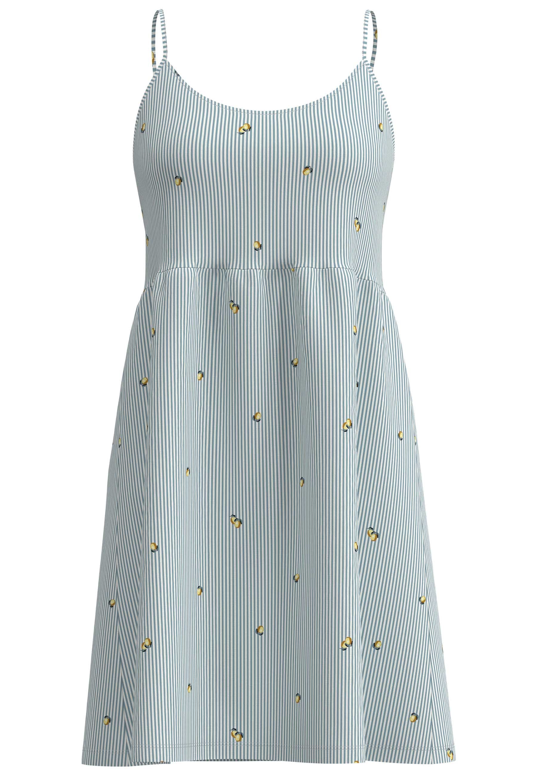 TOM TAILOR Chemise de nuit gestreift, mit Motiv, schmale Träger, Rundhalsausschnitt, Baumwollmix