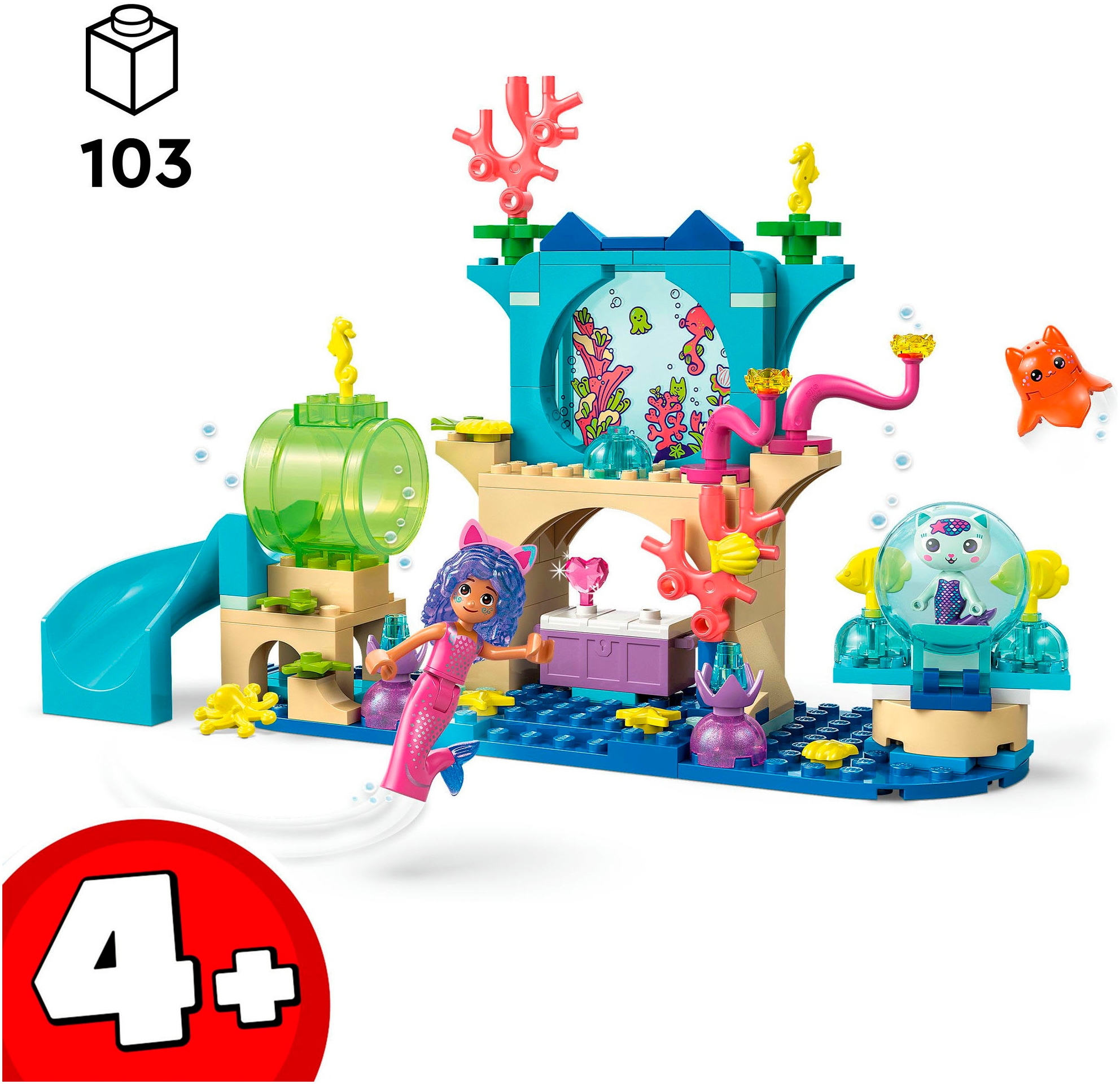 LEGO® Pions de construction »Meerjungfrau Gabbys Aquarium Abenteuer (11204), LEGO Gabby's Dollhouse« Made in Europe