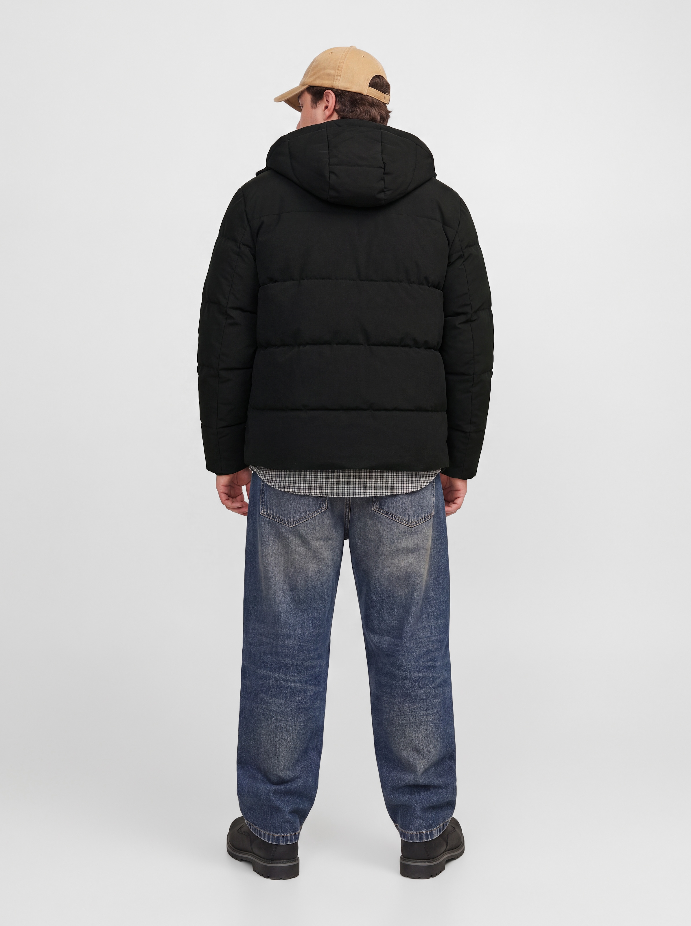 Jack & Jones PlusSize Steppjacke »JJEBECKS PUFFER SN PLS« mit Kapuze Kunstfaser, mit Steppung
