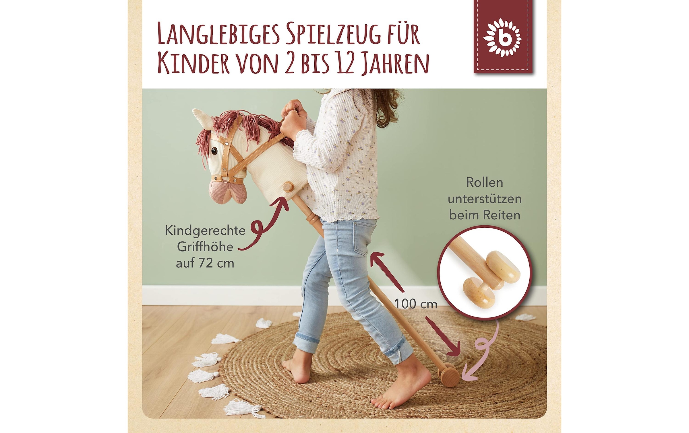 BIECO Steckenpferd »Ginger« Holzart: Pinie (China)