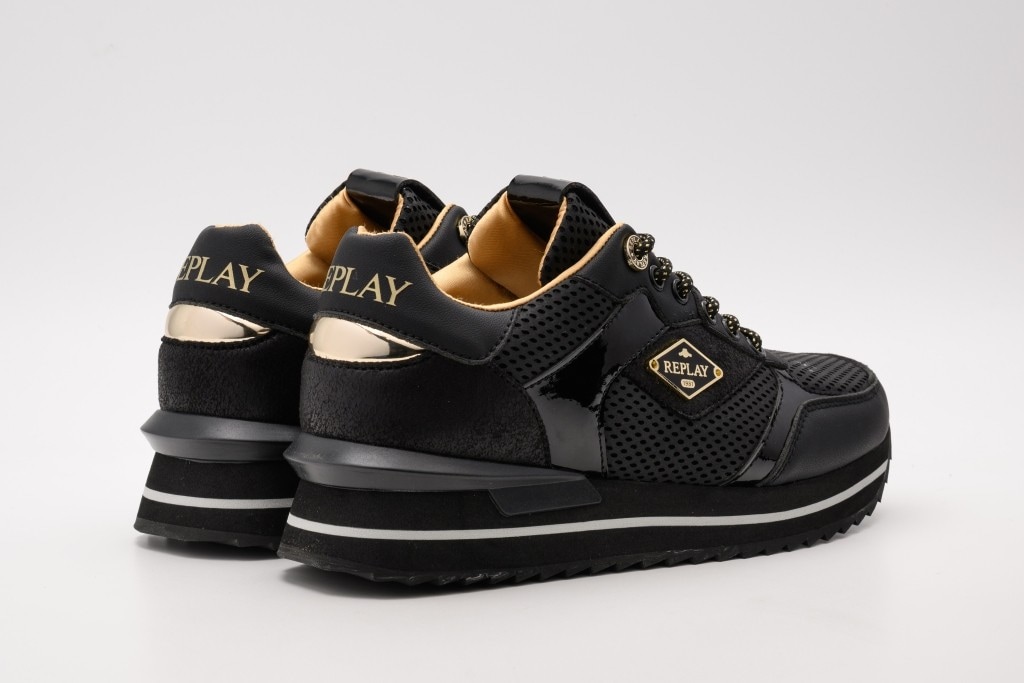 Replay Baskets à plateforme »PENNY HYPE«  sneakers de loisirs, chaussures à lacets, chaussures basses avec détails métalliques