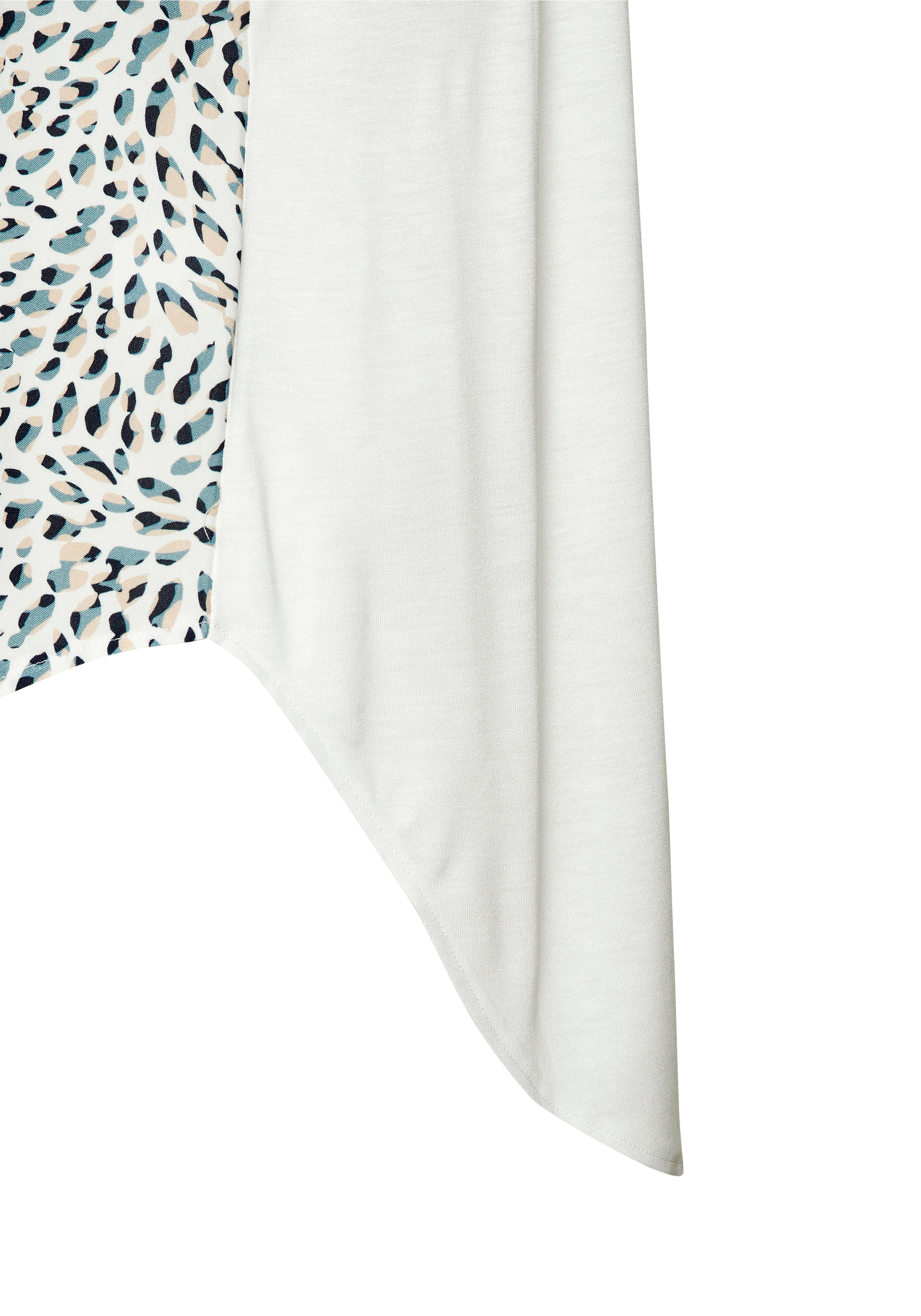 Beachtime T-shirt long aus Materialmix