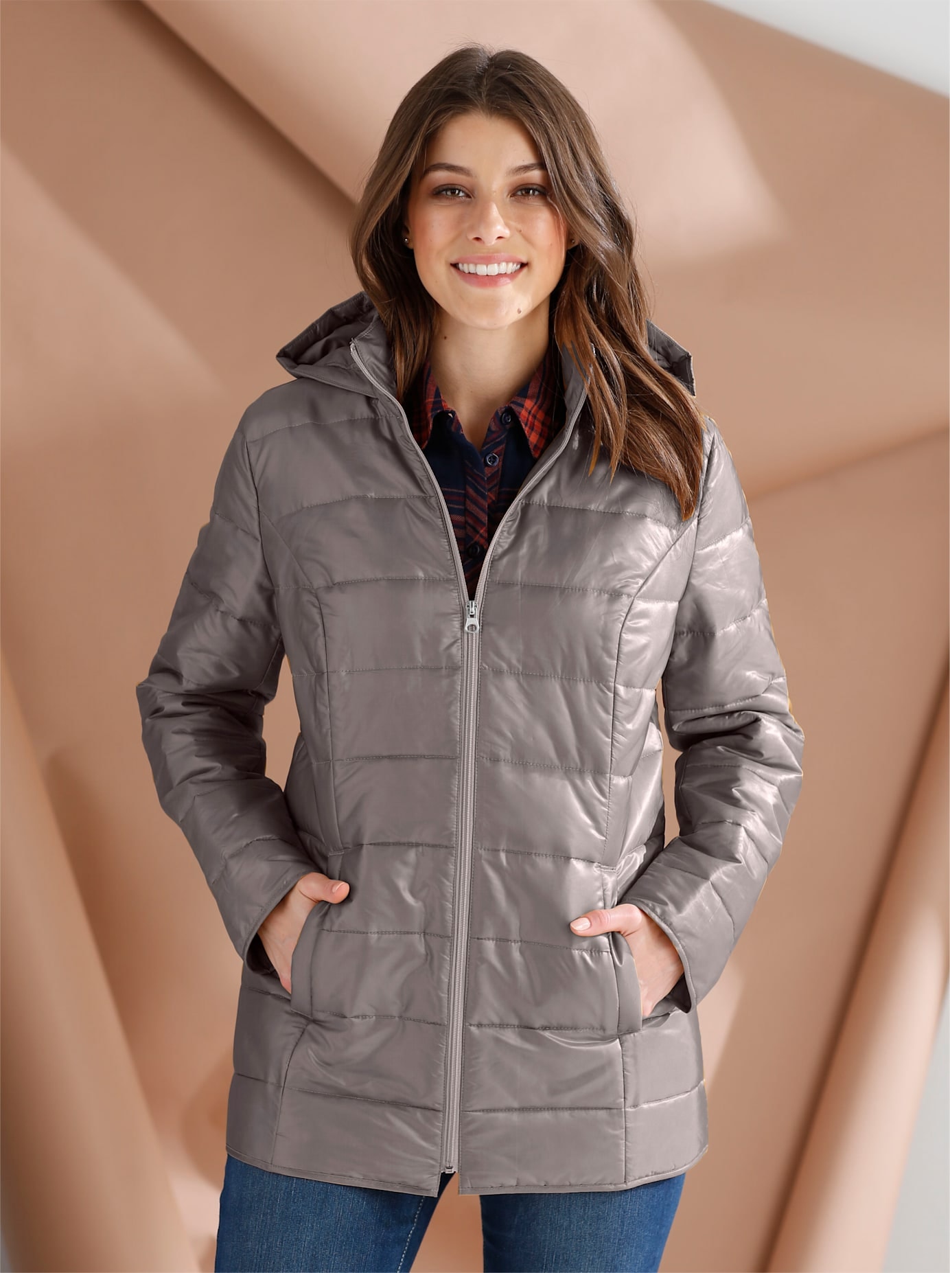 Classic Basics Steppjacke mit Kapuze