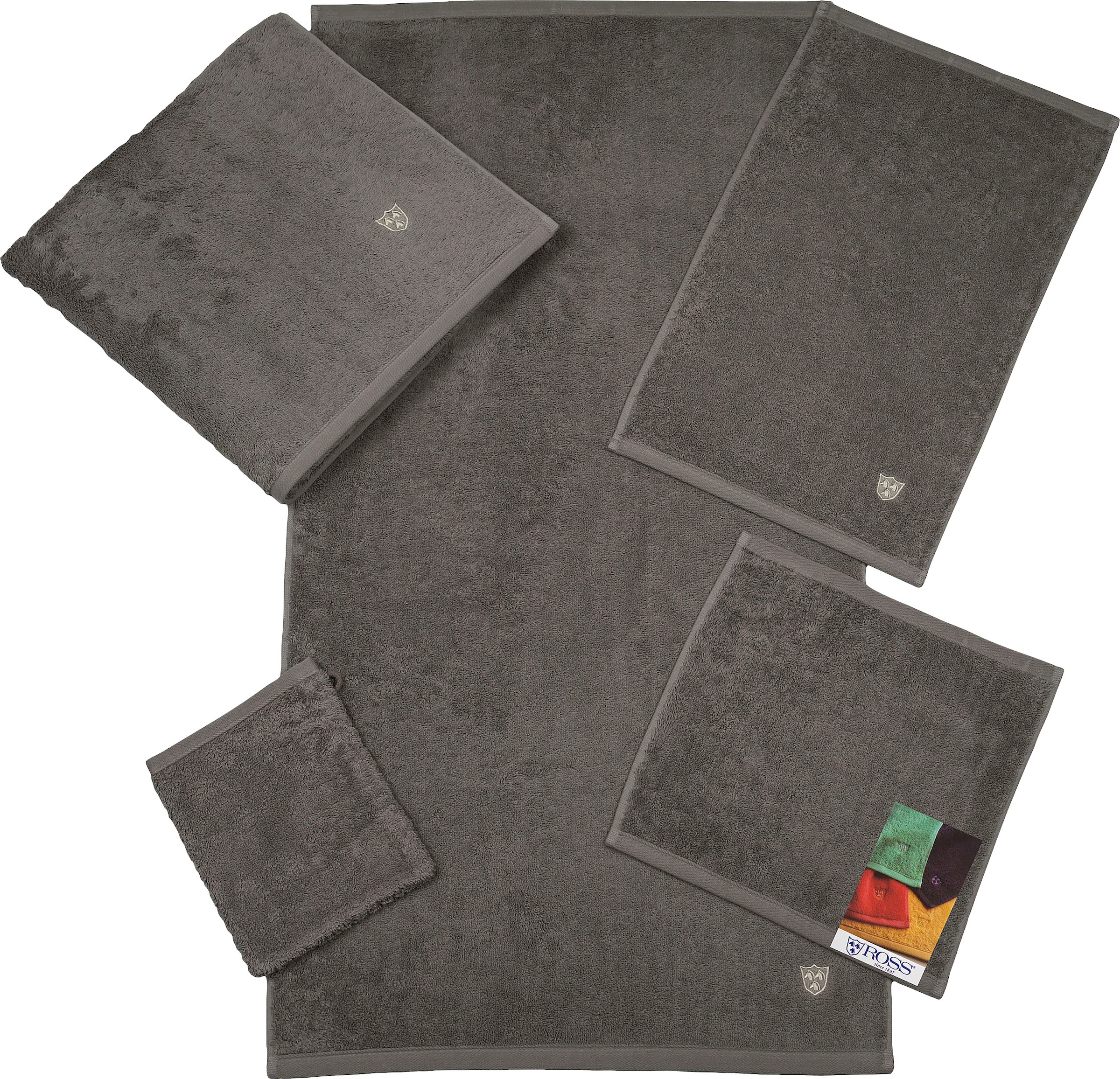 ROSS Duschtuch »Vita 4004« Bestickung ROSS-Emblem