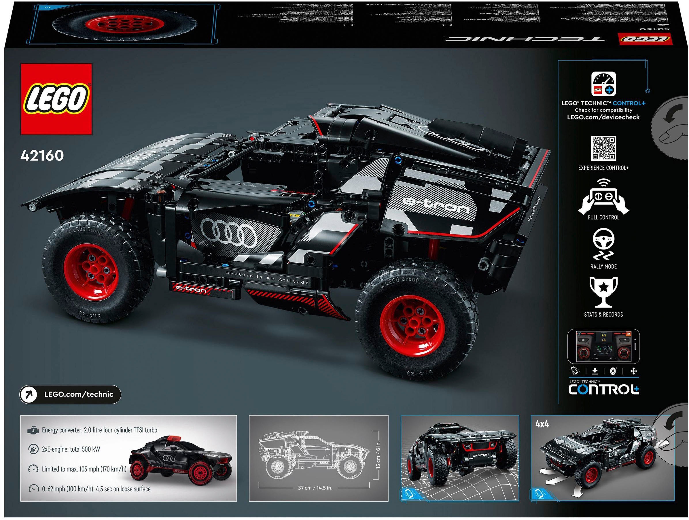 LEGO® Konstruktionsspielsteine »Audi RS Q e-tron (42160), LEGO® Technic« Made in Europe