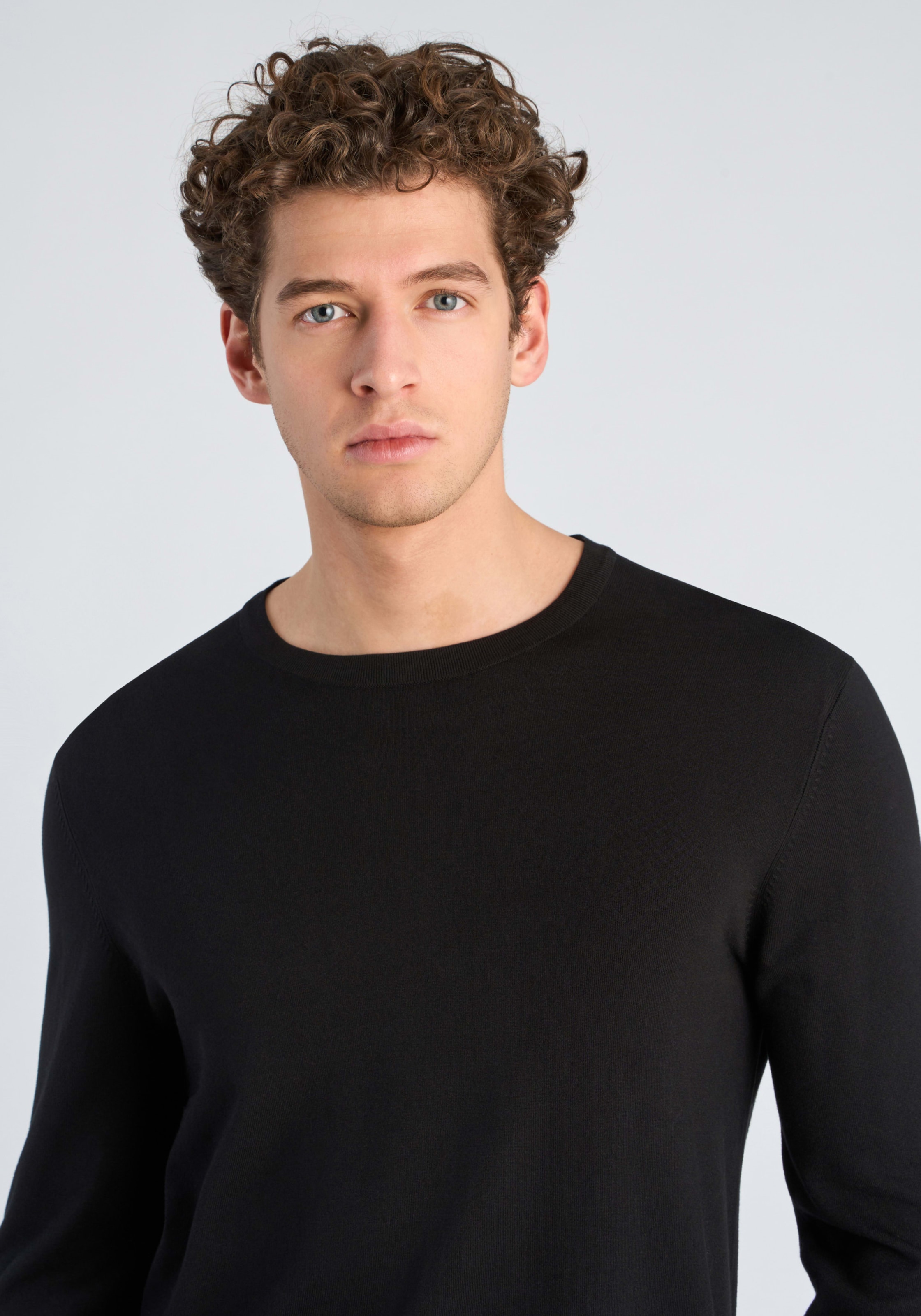 LINDBERGH Pull en tricot avec col rond / viscose / uni