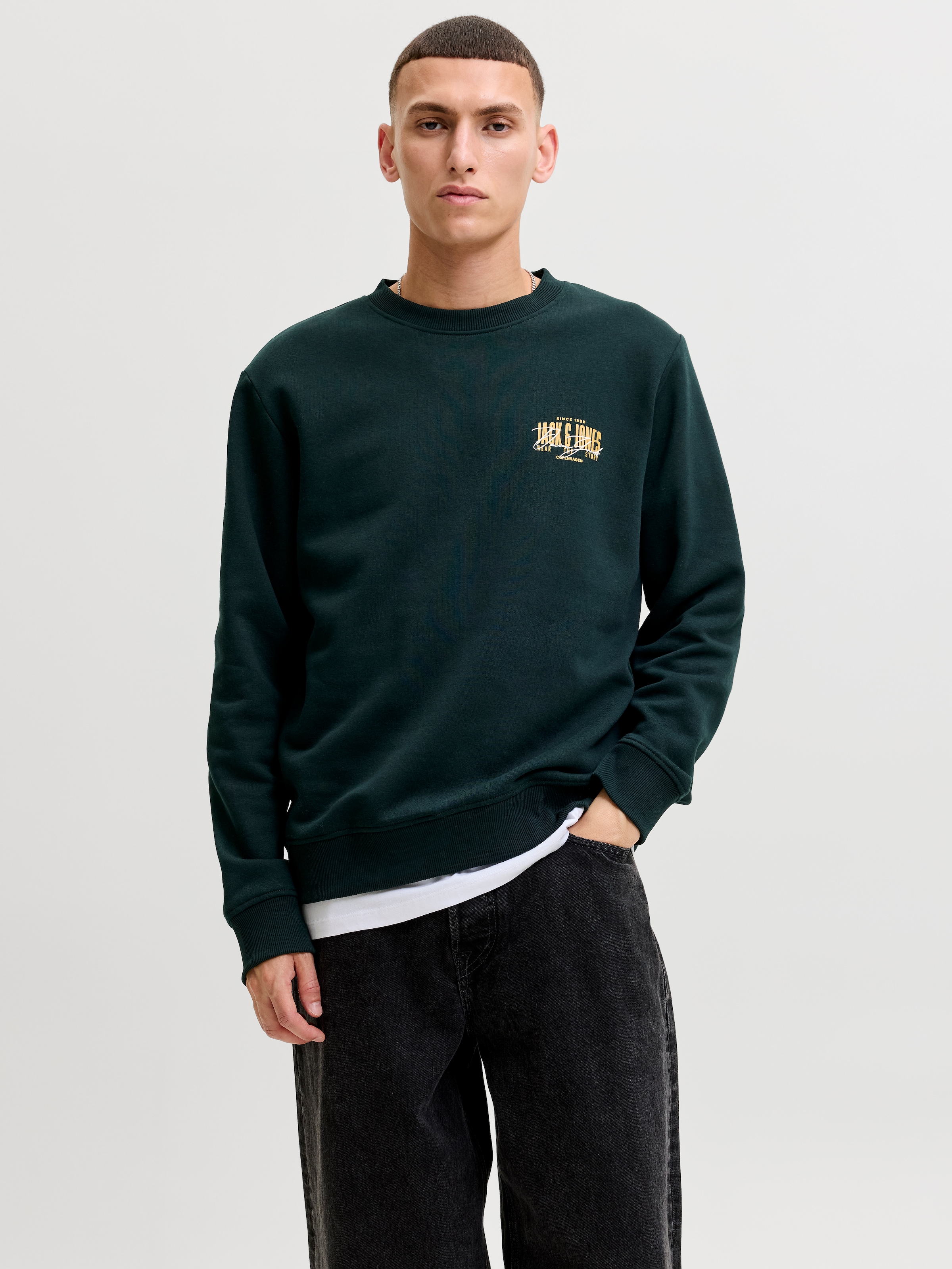 Jack & Jones Sweat-shirt »JJAERO SWEAT CREW NECK 3PK MP«, 3 mélange de matériaux,
