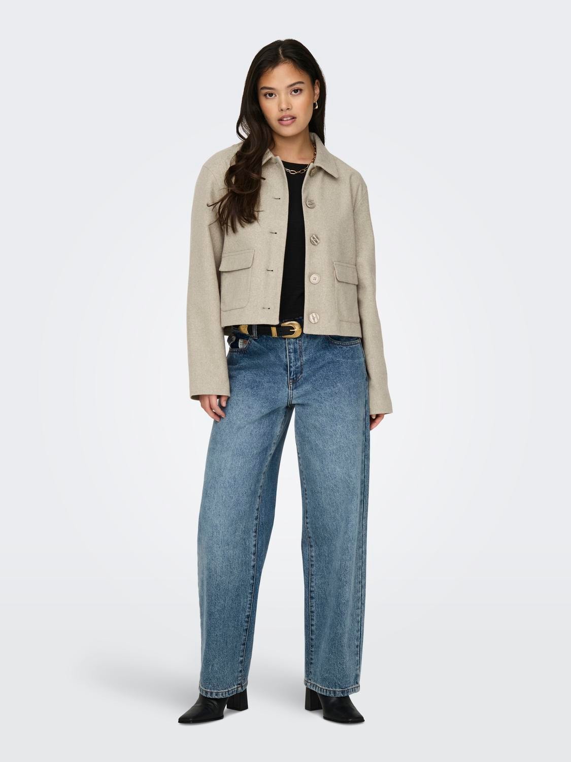 JDY Kurzjacke »JDYCALLIE LIFE SHORT JACKET OTW HAB NOOS«