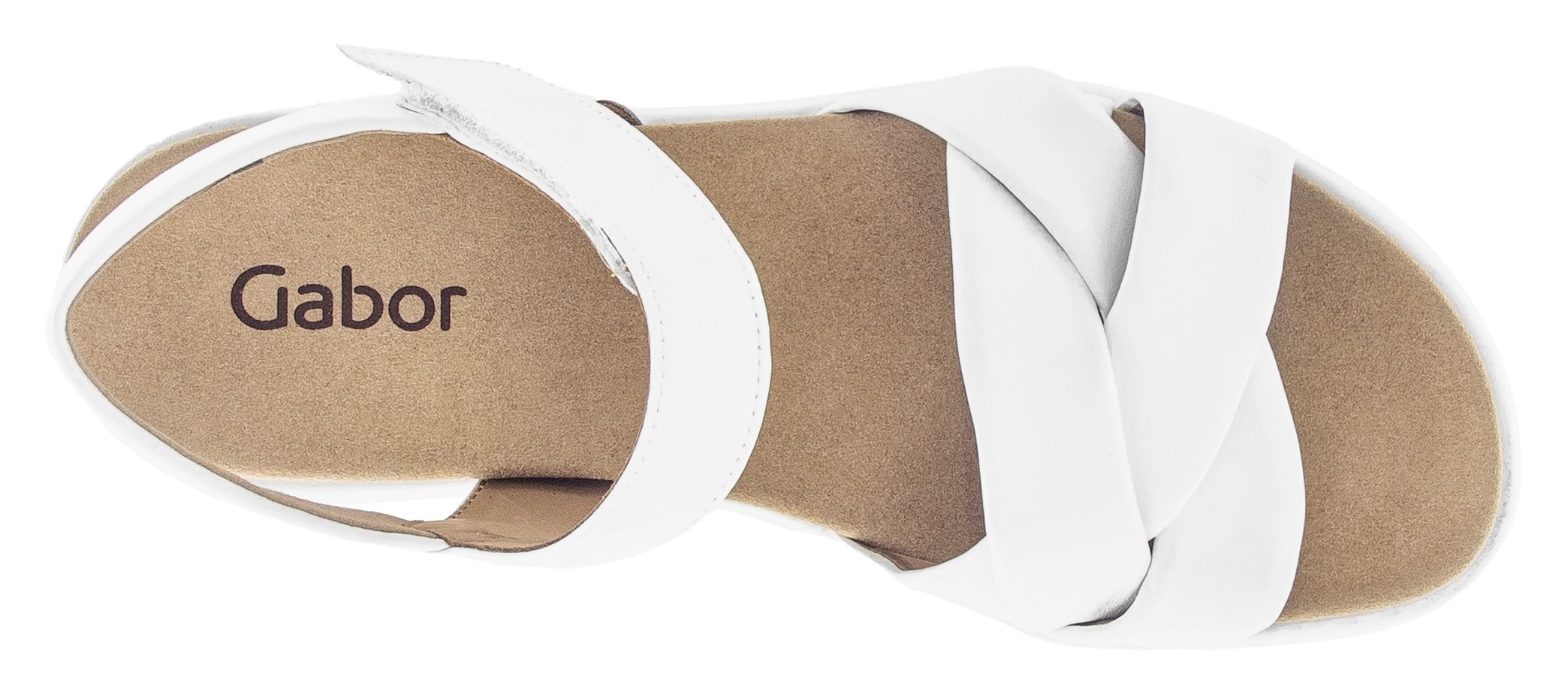 Gabor Sandale à lanières  , Sommerschuh, Keilsandalette, Bequemschuh mit Klettverschluss