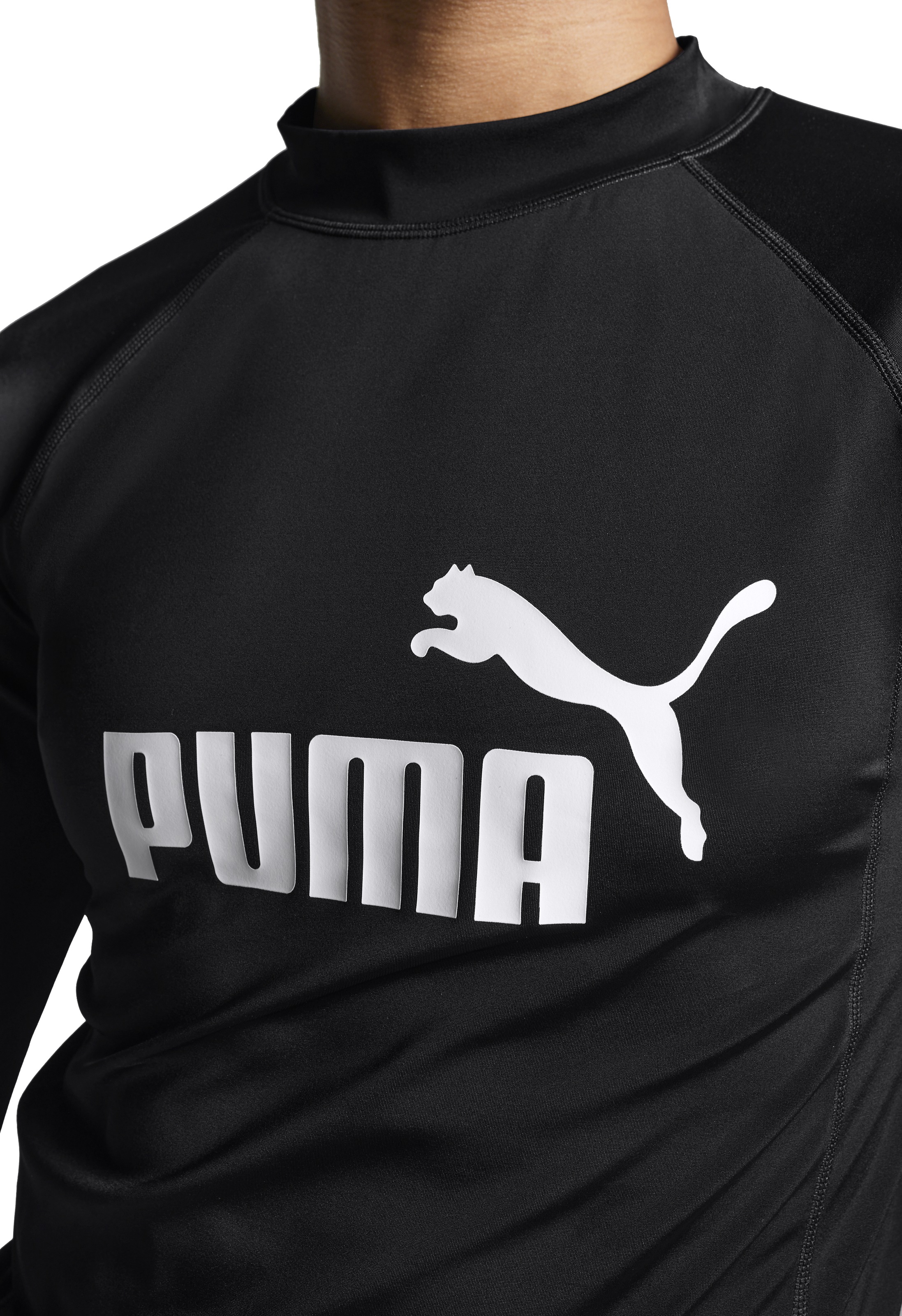 PUMA Rash Guard »PUMA SWIM MEN LONG SLEEVE RASH GUARD« mit kleinem Stehkragen, lange Ärmel