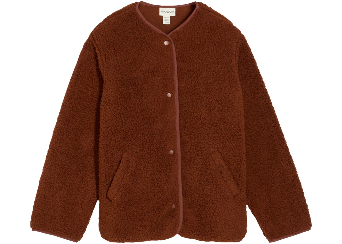 bonprix Veste polaire avec polaire teddy, coupe oversize, longueur couvrant les hanches