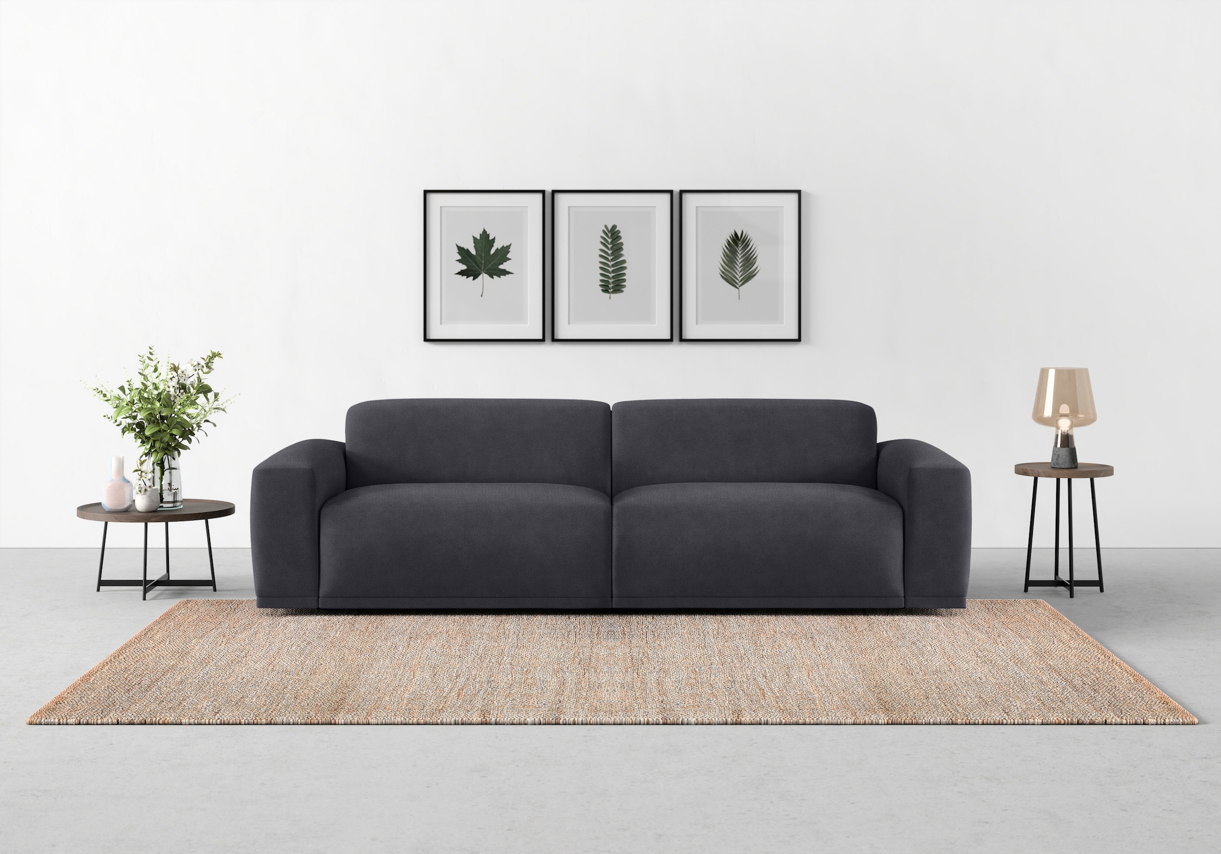TRENDMANUFAKTUR Canapé Big »Braga 254 cm, Japandi-Stil, hochwertiger Kaltschaum, Megasofa in Cord« grand canapé moderne, canapé avec grand confort d'assise, 254/72/107 cm (L/H/P)