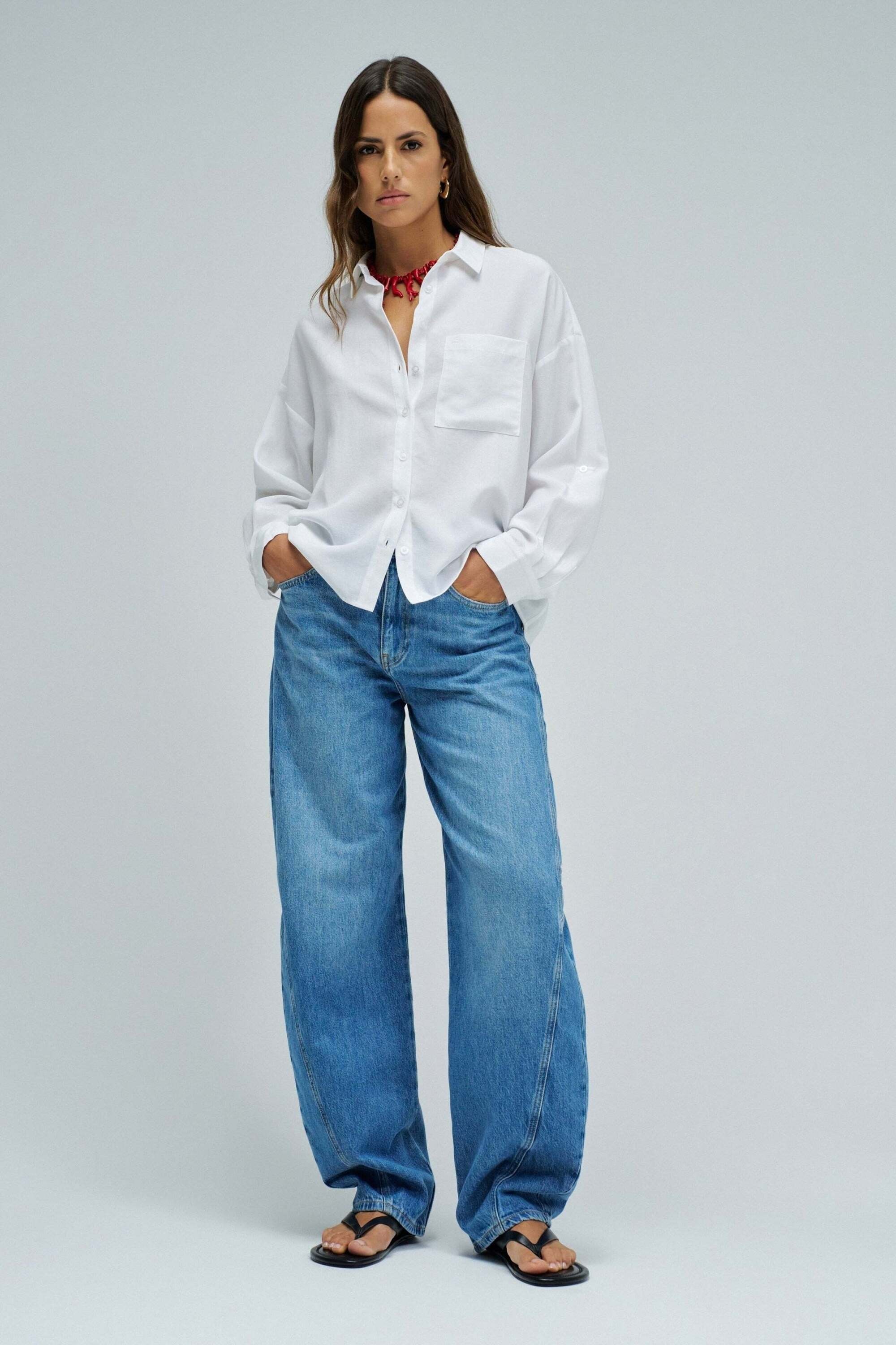 Salsa Blouse à manches longues »Salsa Jeans Langarmbluse Oversize Basic«
