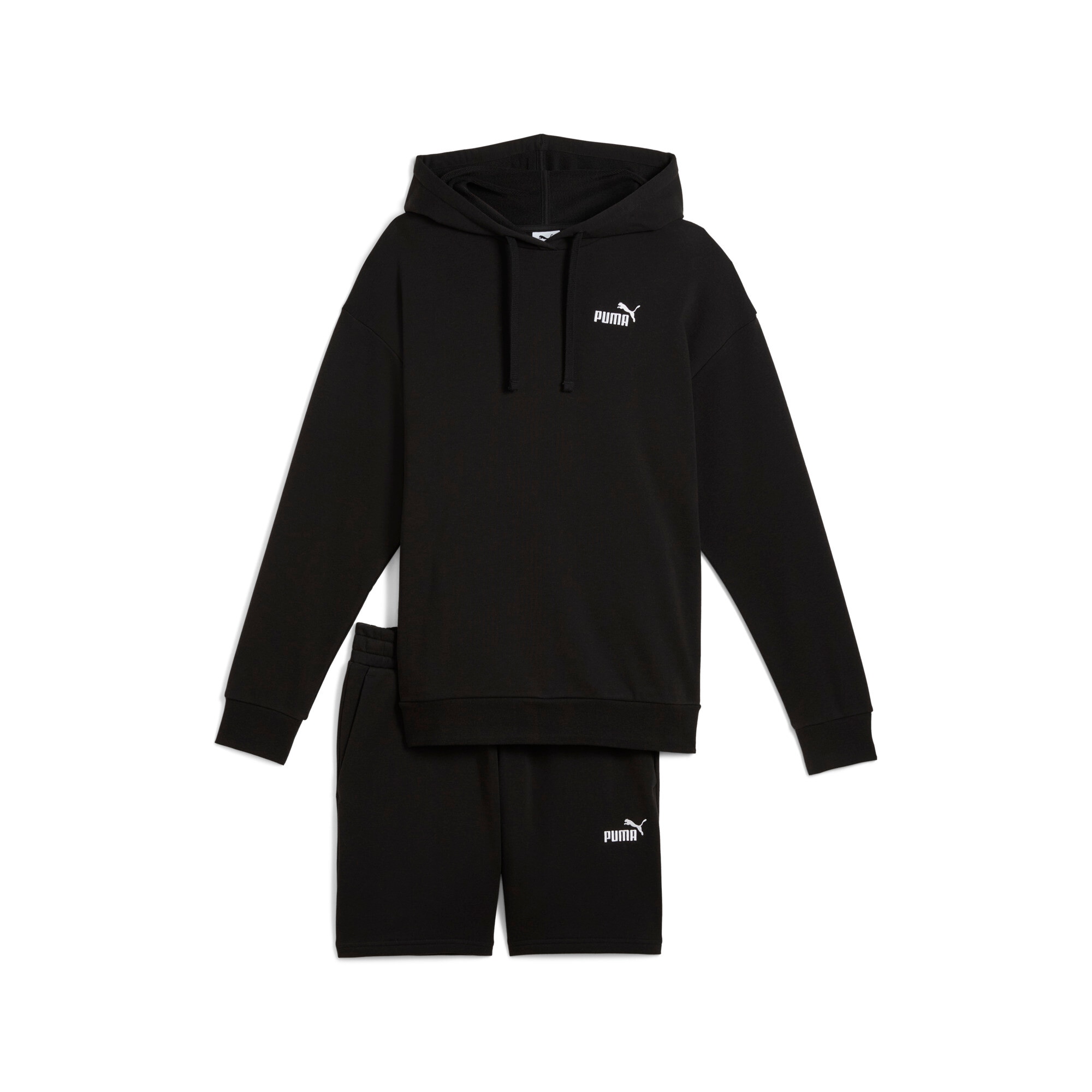 PUMA Combinaison d'entraînement »SHORT HOODED RELAXED SWEAT SUIT 7" TR OP« 2 cuis tlg.