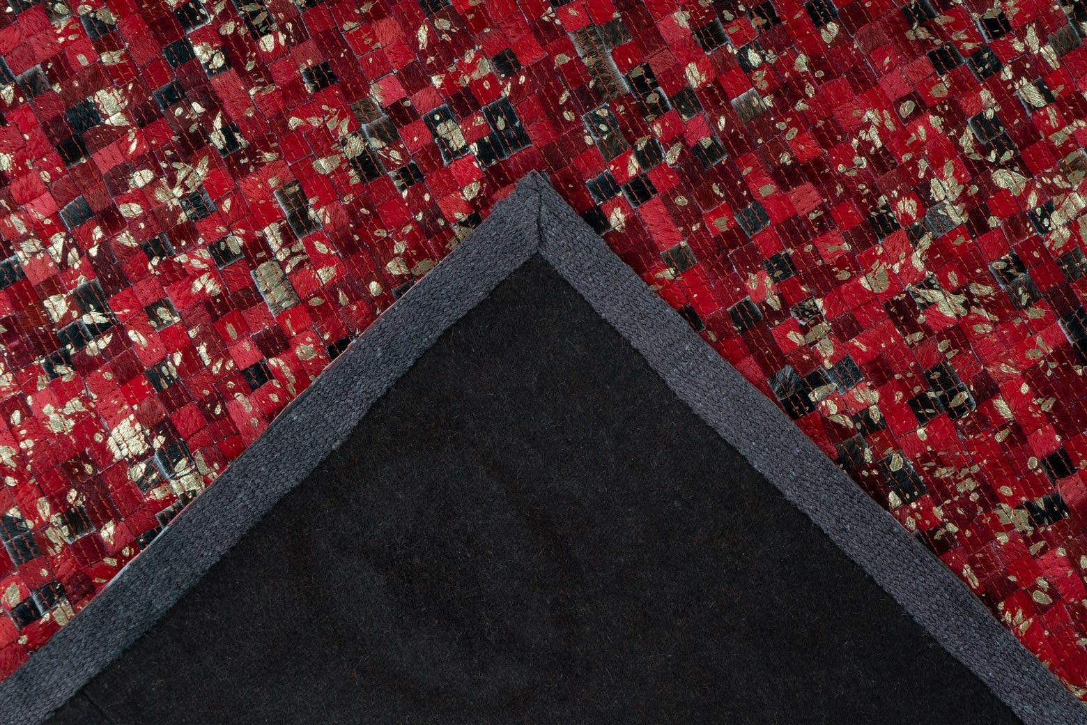 Arte Espina Teppich »Finish 100« rechteckig 5 mm Höhe natürlicher Lederteppich,mit glänzender Metallic-Farbe,Rücken aus Filz