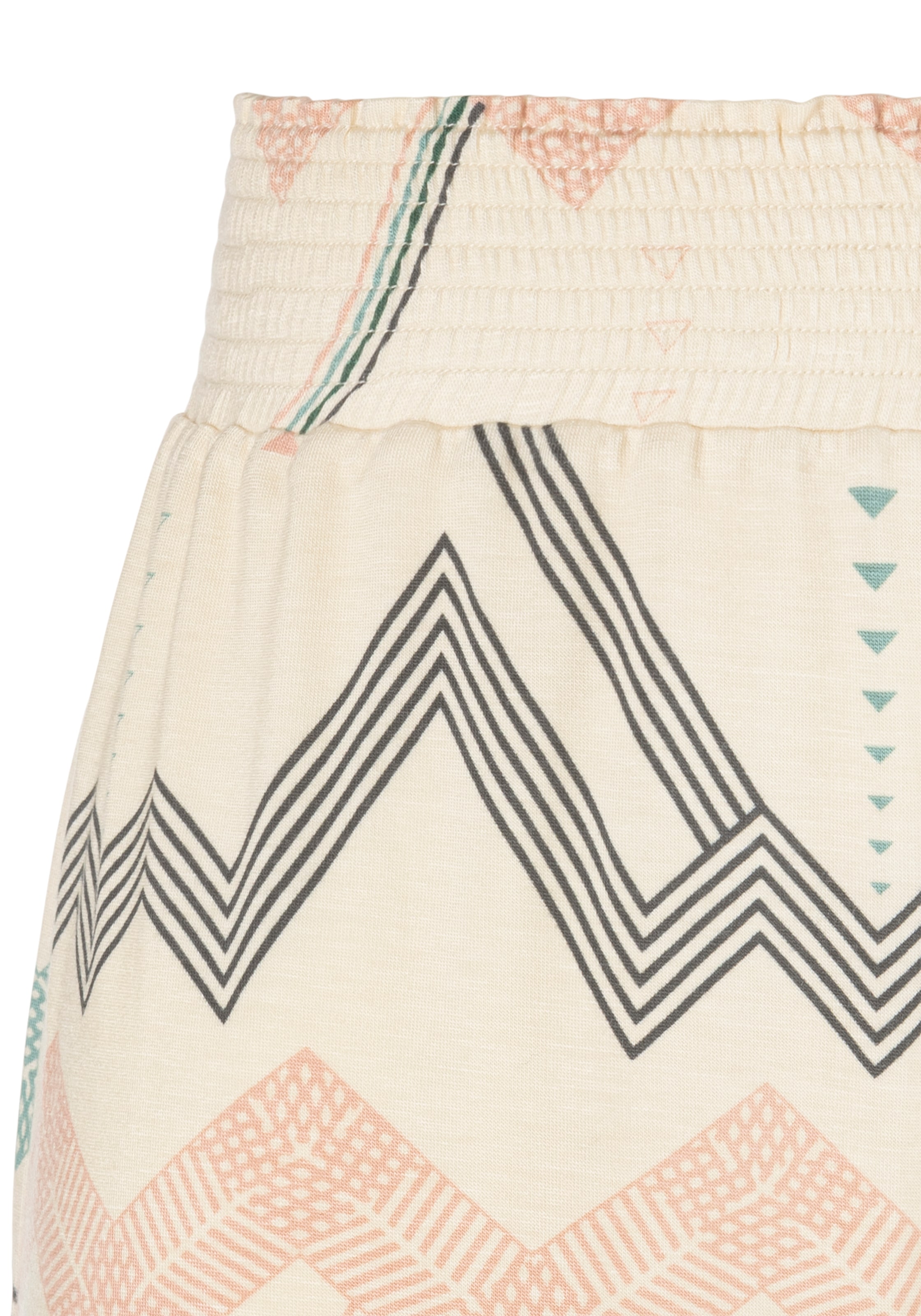 LASCANA Shorts de pyjama  avec motif graphique en zigzag