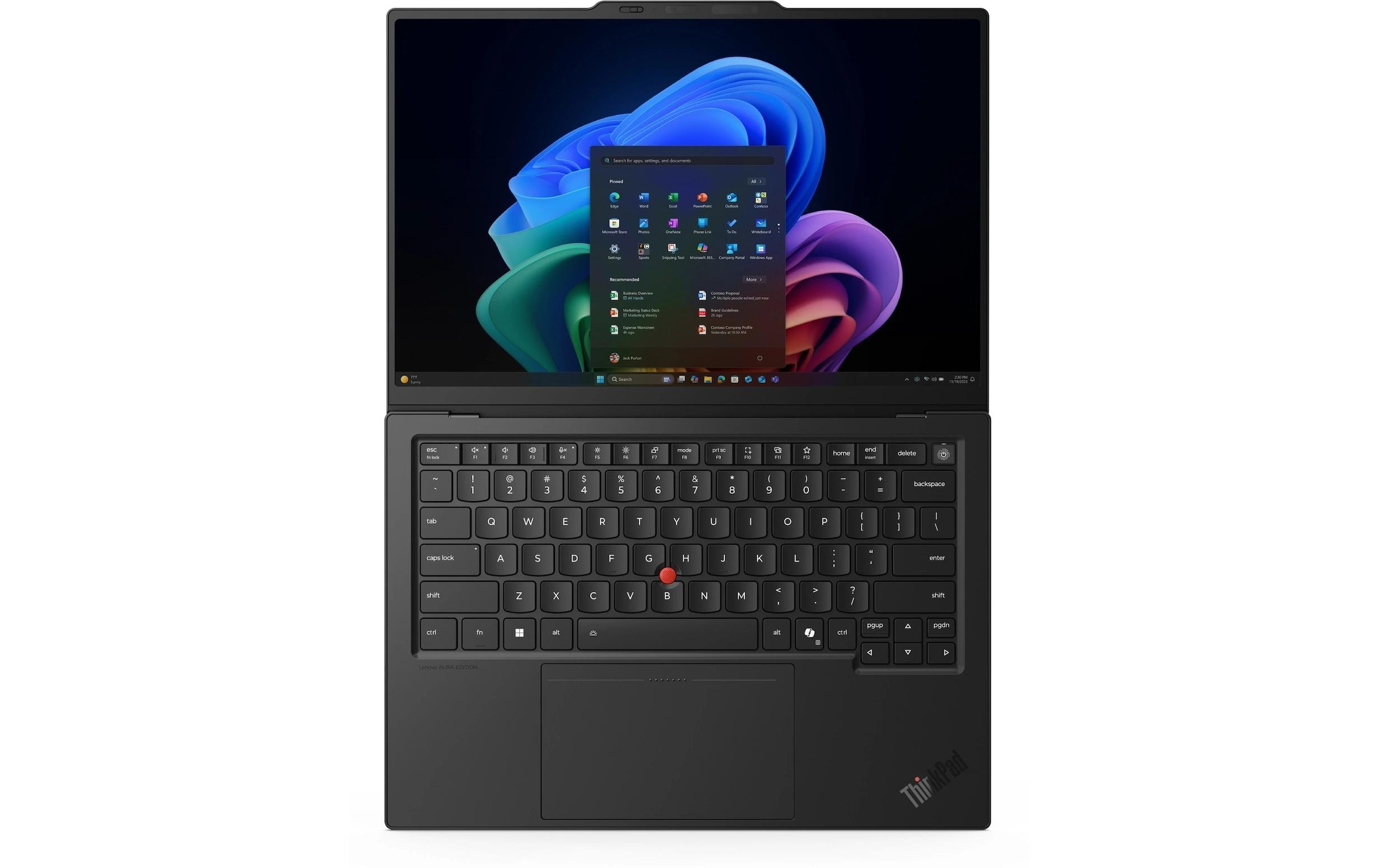 Lenovo Ordinateur portable »ThinkPad X1 Carbon Gen 14 Aura Edition Copilot+ PC« / 14 ″ Intel Core Ultra 7 NPU intégrée (Neural Processing Unit)