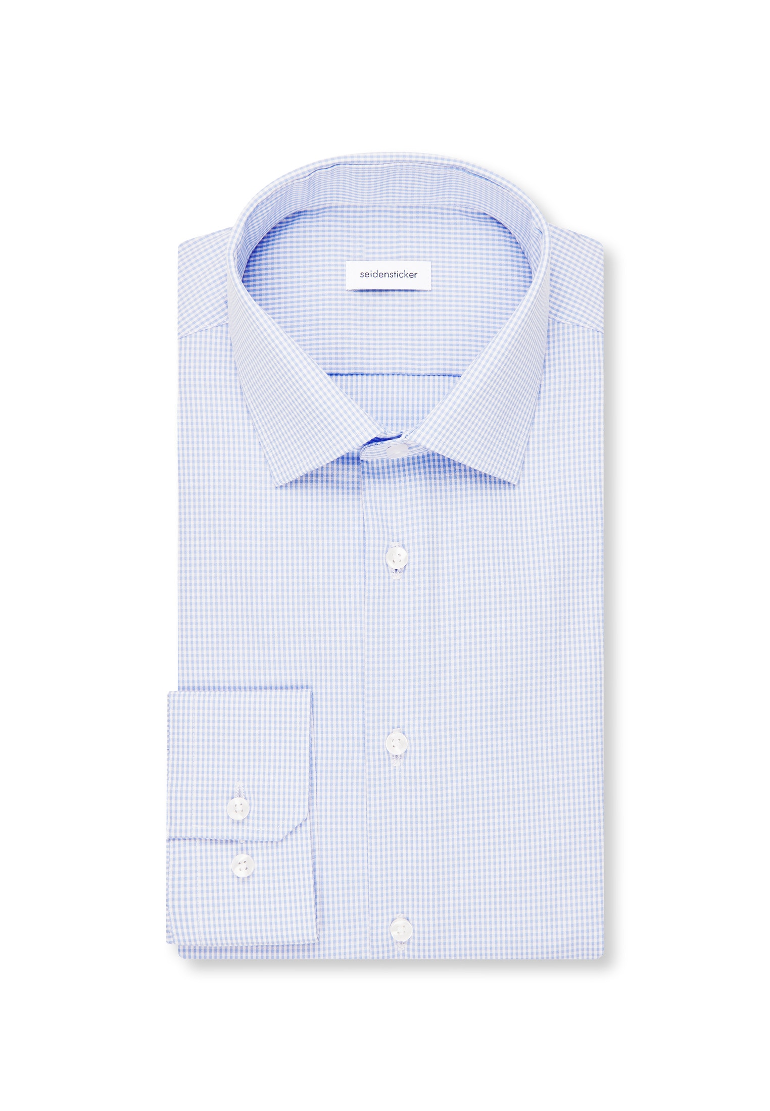 seidensticker Chemise d'affaires »Schwarze Rose« Slim 1/1 Kentkragen Karo