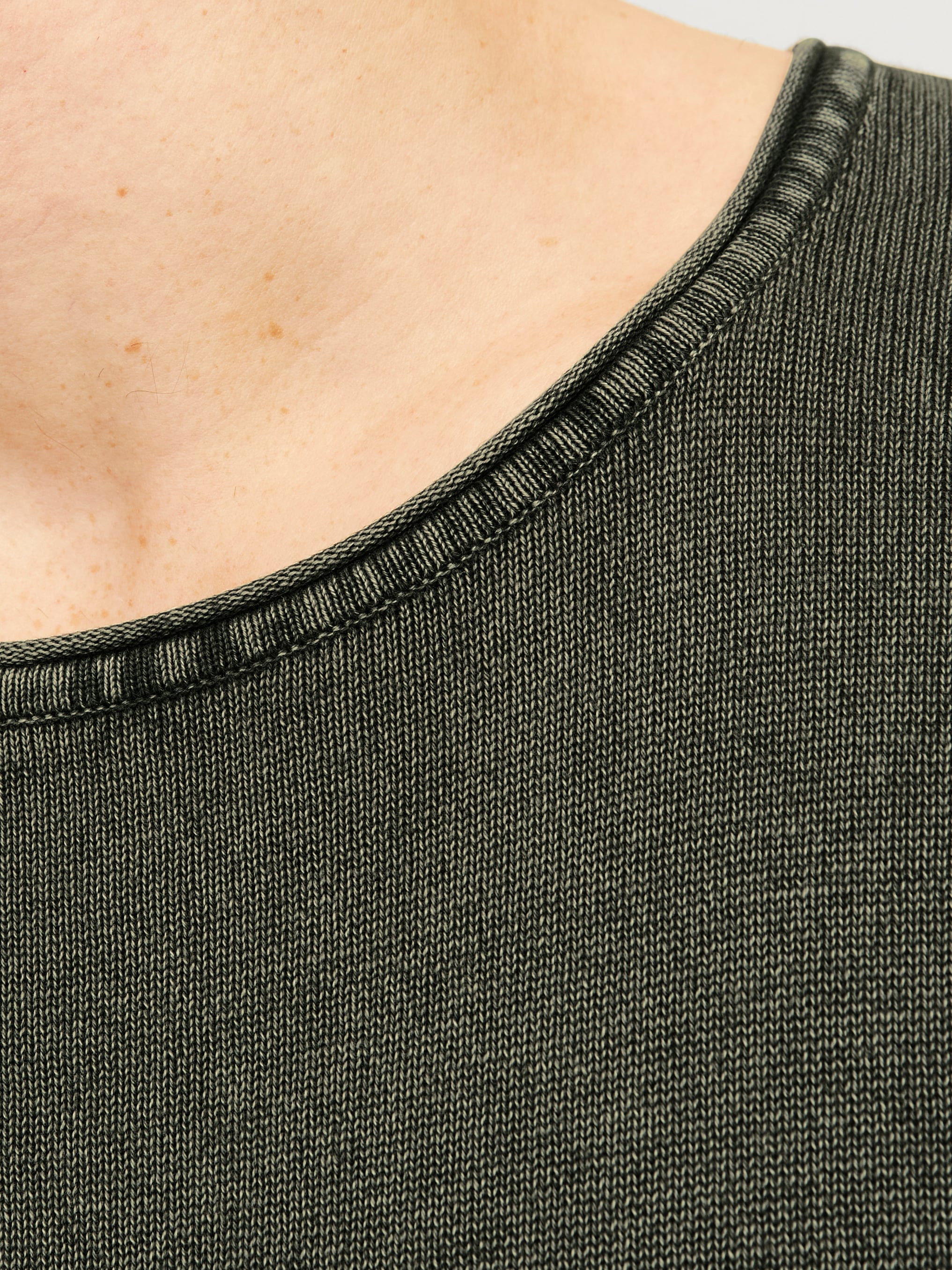 Jack & Jones Pull à col rond »JJELEO KNIT CREW NECK NOOS« Baumwolle, regular fit